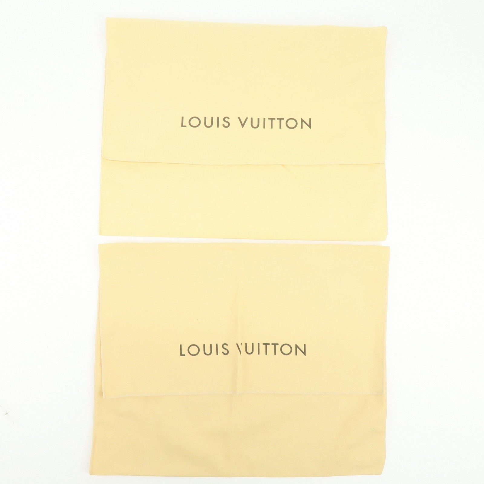 Louis Vuitton Set of 10 Dust Bag Storage Bag Flap Style Beige