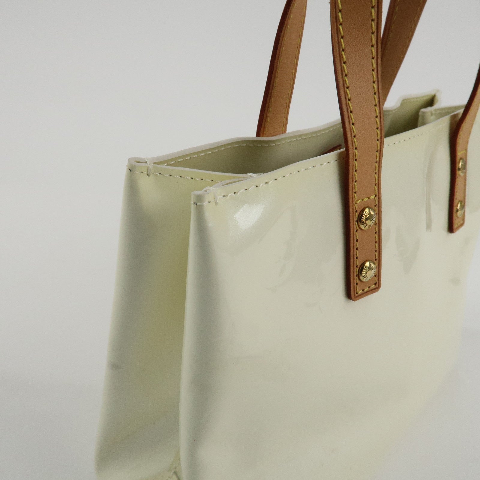 Louis Vuitton Monogram Vernis Leather Lead PM Tote Bag Perle M91336 Used