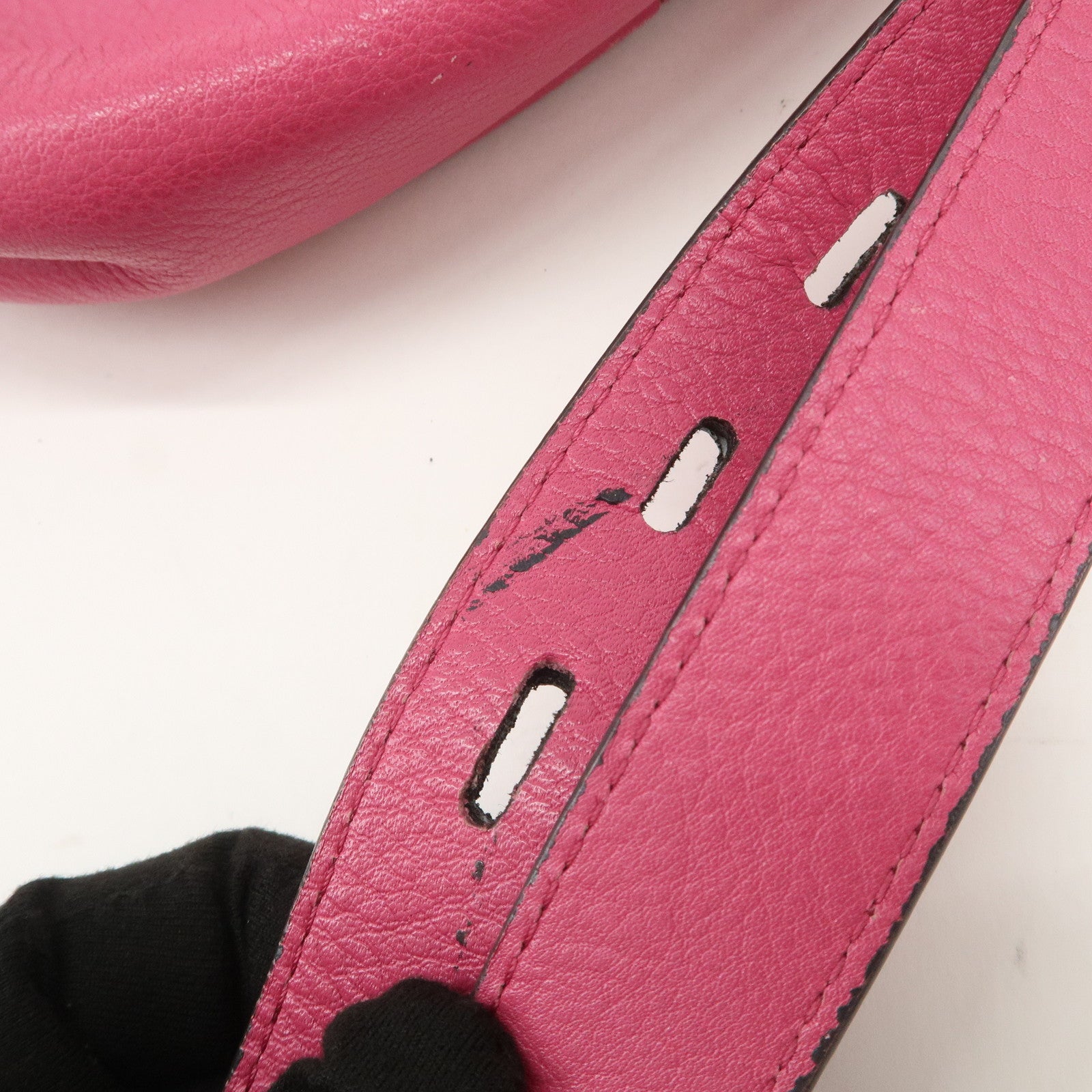 LOEWE Heritage Leather Shoulder Bag Crossbody Bag Pink