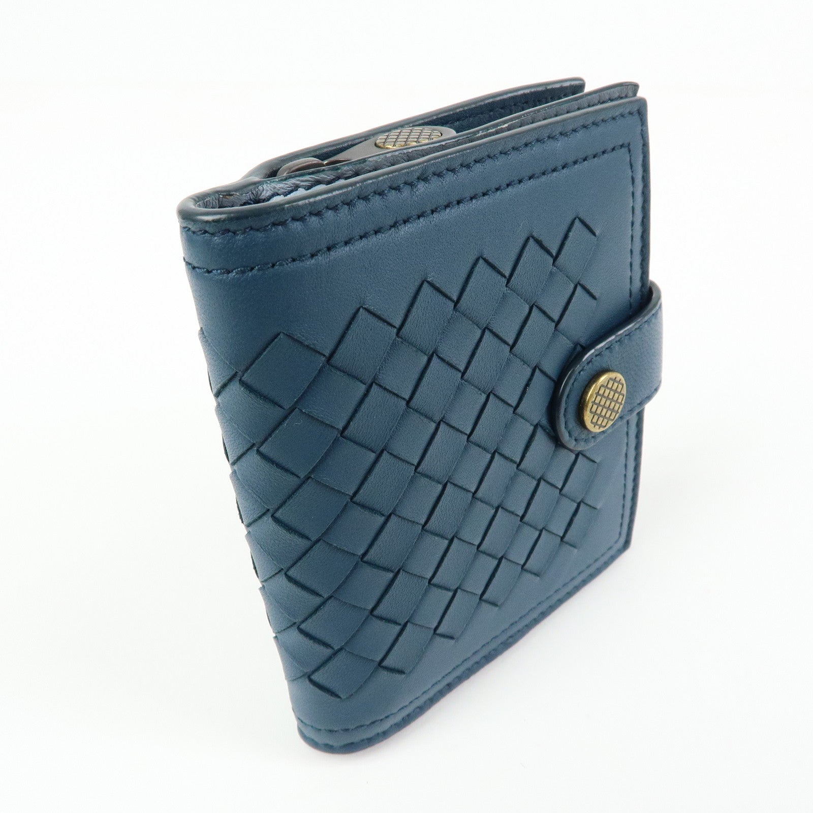 BOTTEGA VENETA Intrecciato Leather Bi-fold Comact Wallet 547441