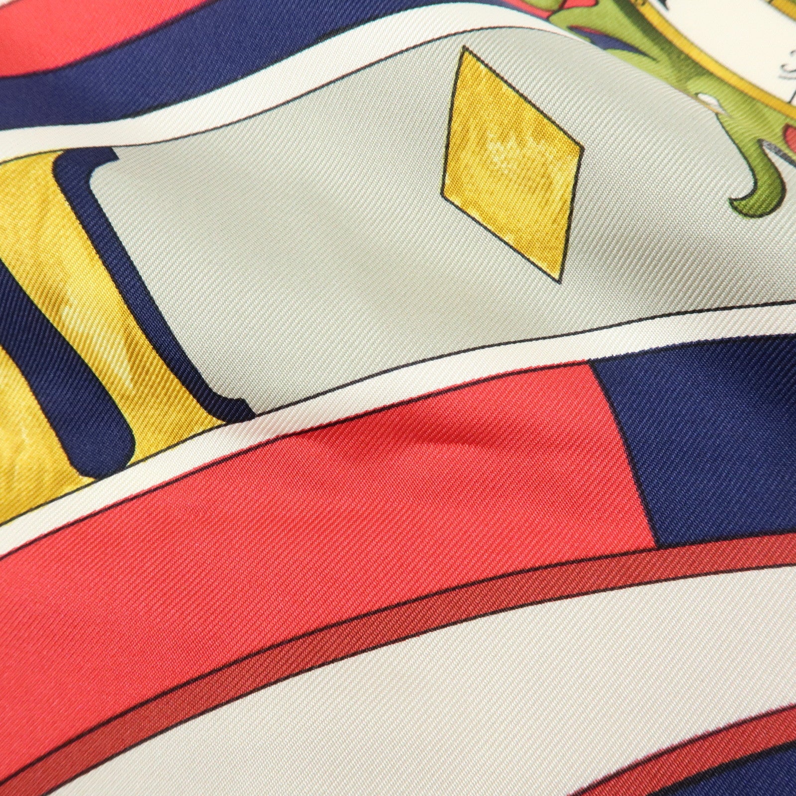 HERMES Carre90 Silk100% Scarf Parmi Les Fleurs Je Compte Les Heures