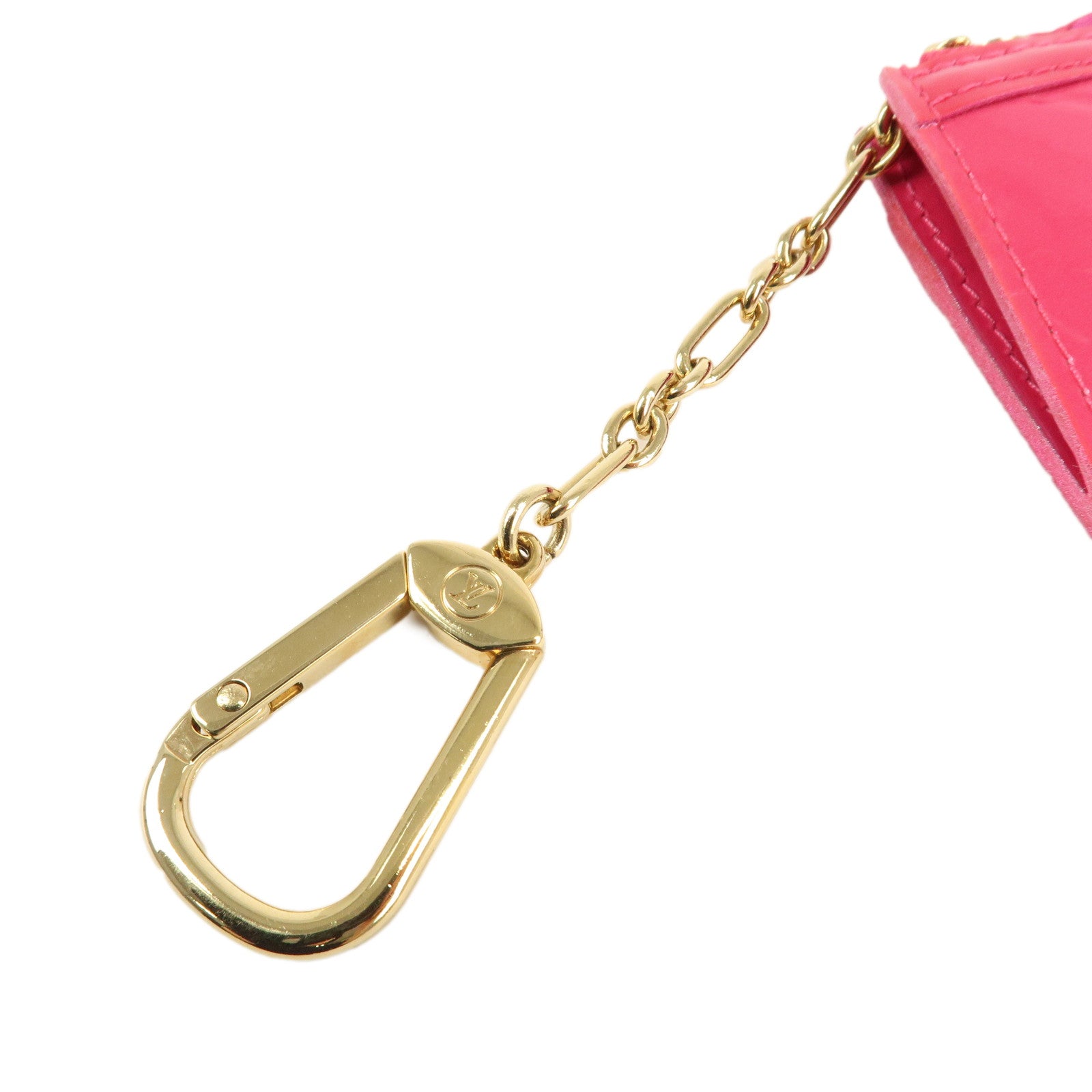 Louis Vuitton Monogram Vernis Leather Pochette Cles NM Rose Pop M93637 Used