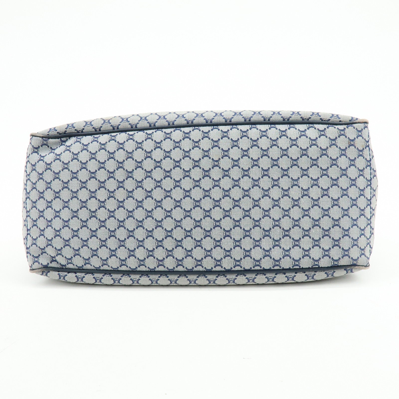 CELINE Macadam Canvas Leather Boogie Bag Hand Bag Navy