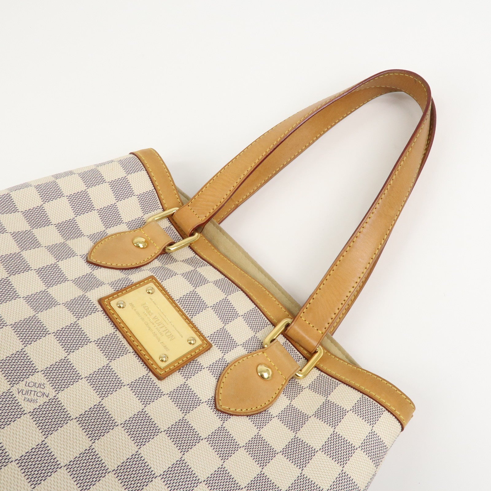 Louis Vuitton Damier Azur Hampstead PM Hand Bag Ivory N51207