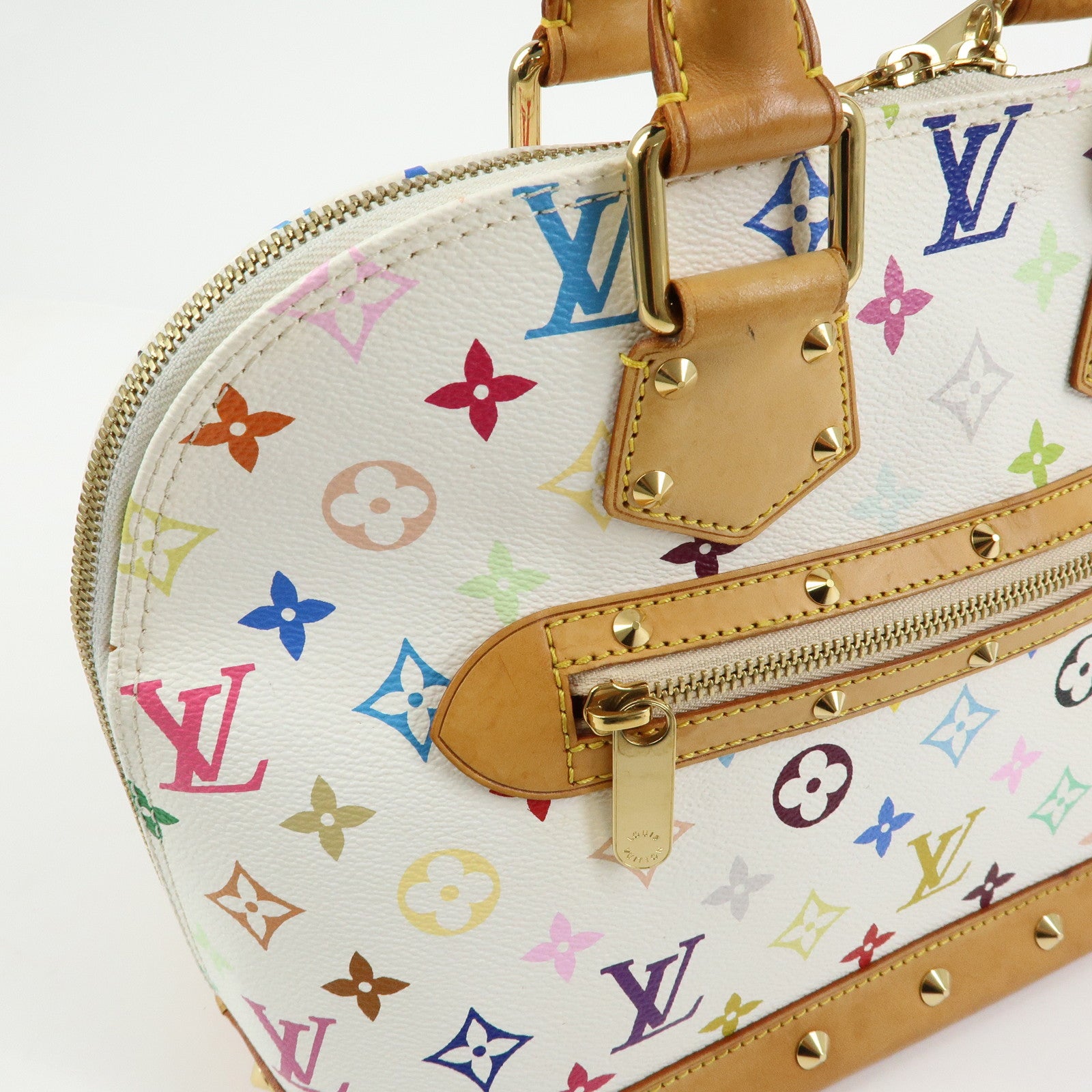Louis Vuitton Monogram Multicolor Alma PM Hand Bag Blanc M92647