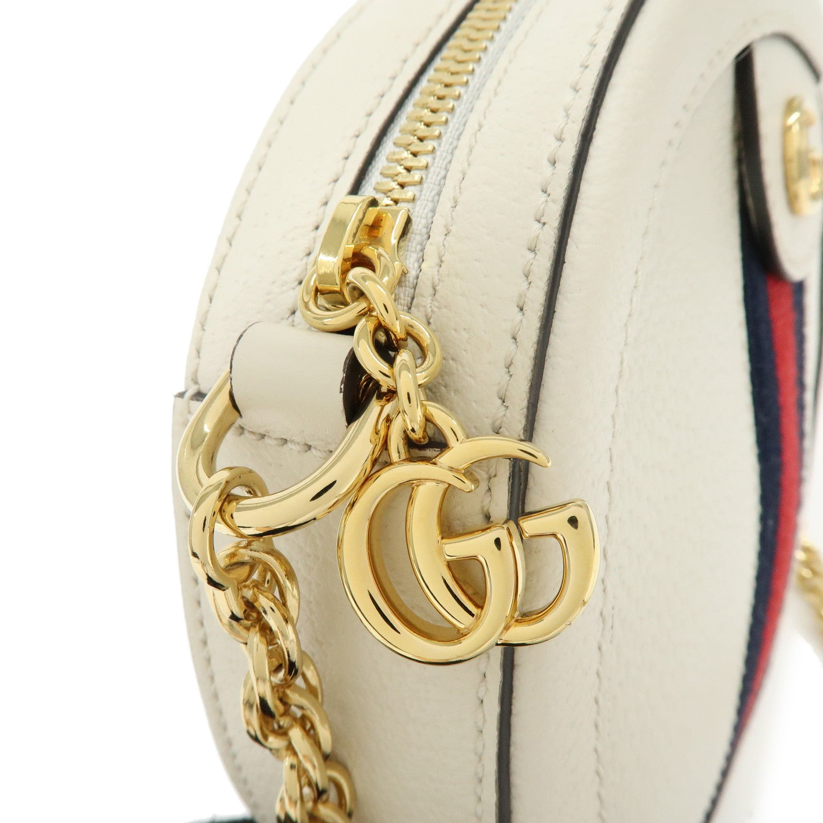GUCCI Ophidia Sherry Double G Round Mini Chain Shoulder Bag 550618
