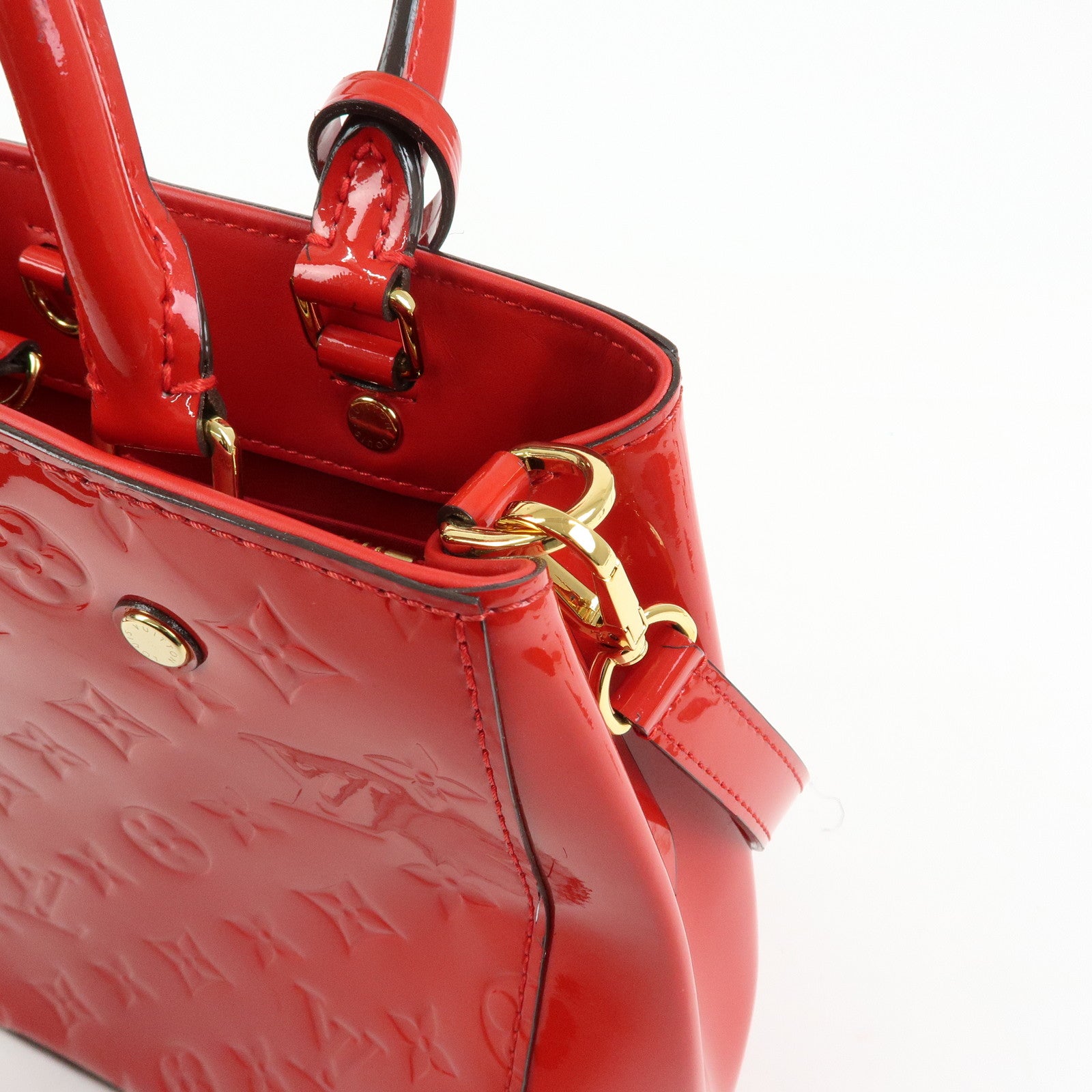 Louis Vuitton Monogram Vernis Montaigne BB 2Way Bag Cerise M50170