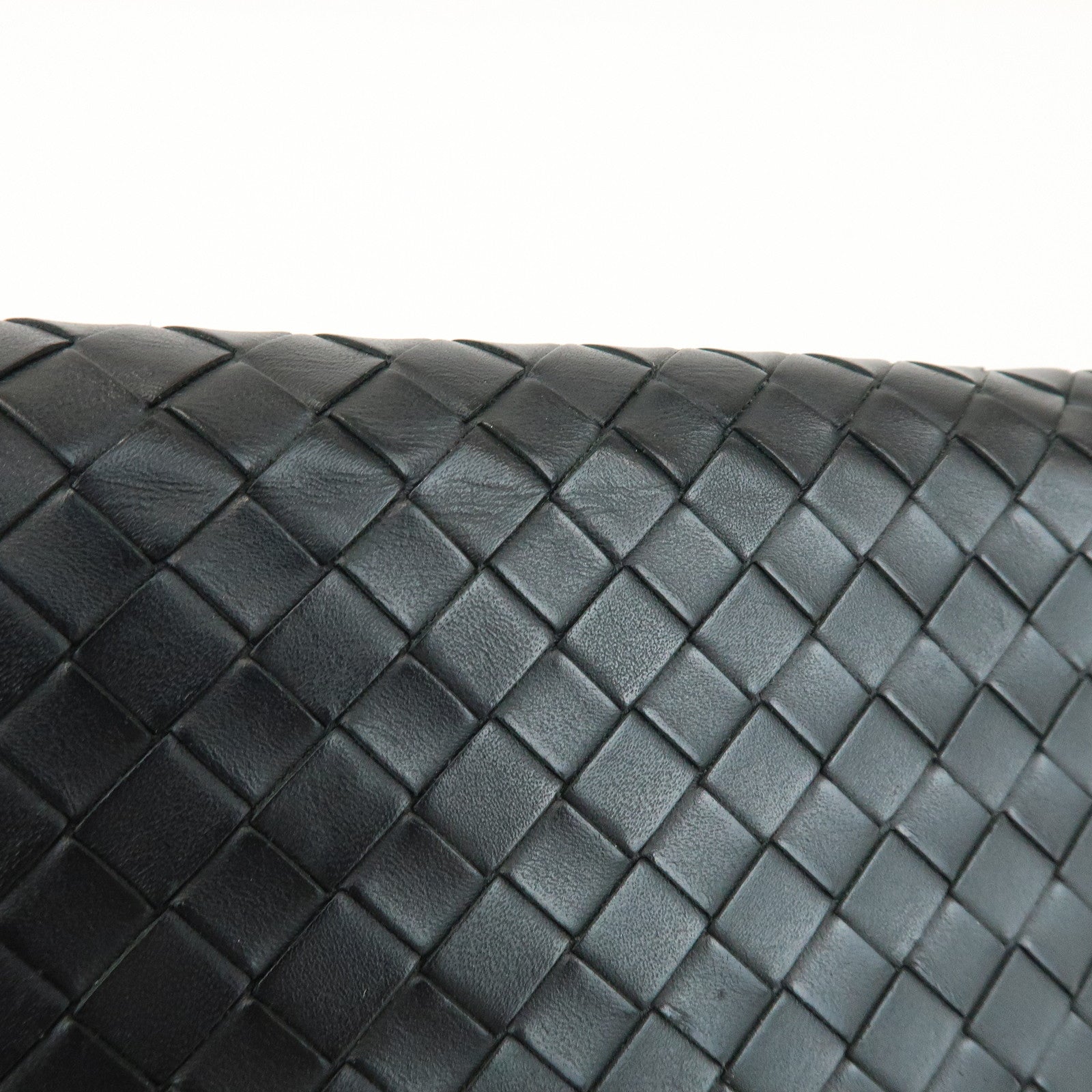 BOTTEGA VENETA Intrecciato Leather Long Wallet Black