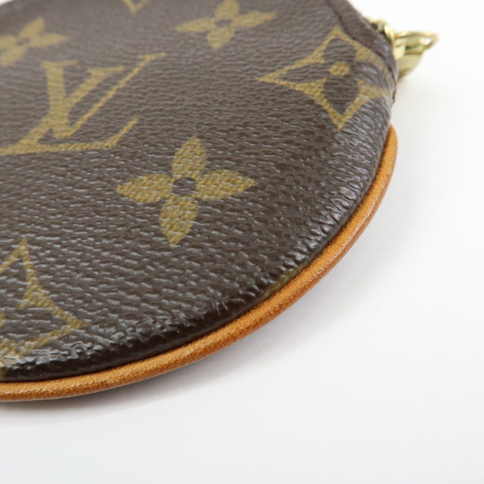 Louis Vuitton Monogram Porte Monnaie Rond Coin Case Brown M61926
