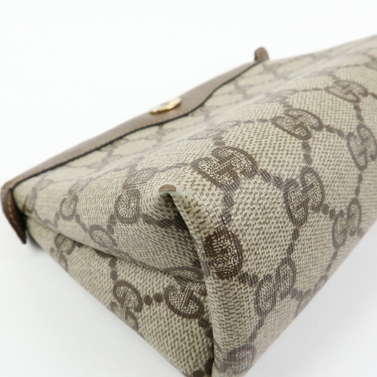 GUCCI Old Gucci GG Supreme PVC Leather Cosmetic Pouch 89.01.020