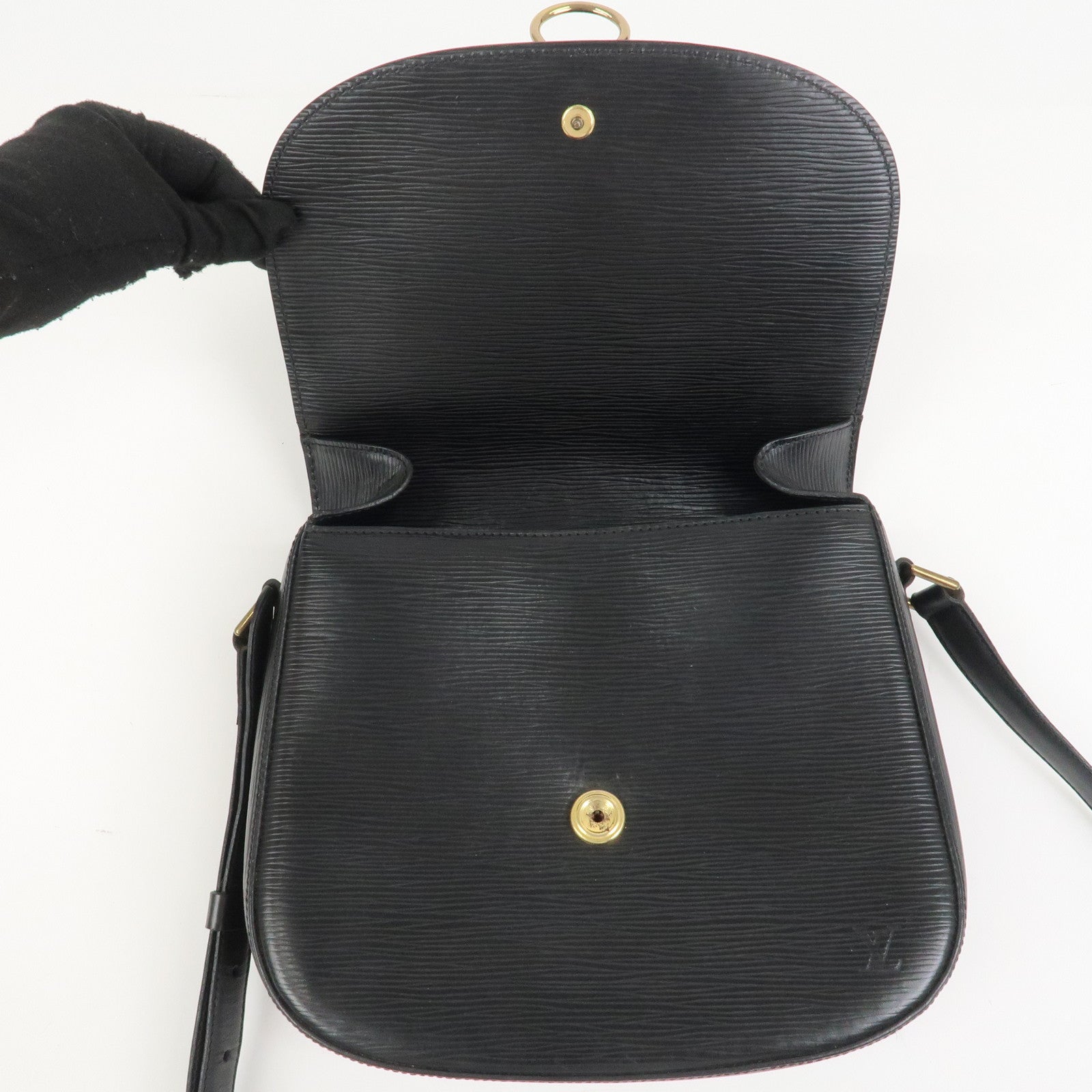 Louis Vuitton Epi Saint Cloud Shoulder Bag Black Noir M52192