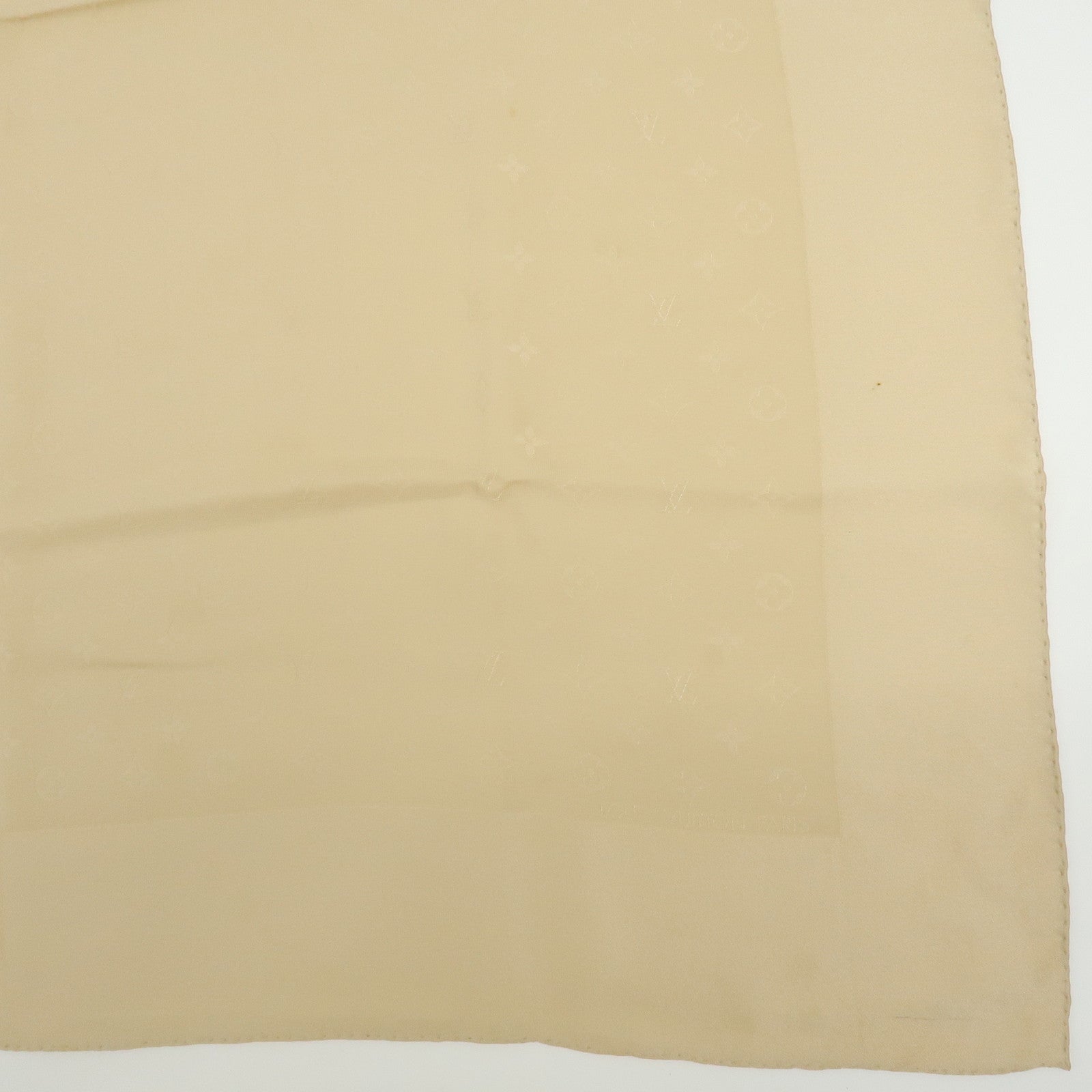 Louis Vuitton Monogram Silk 100% Scarf Beige