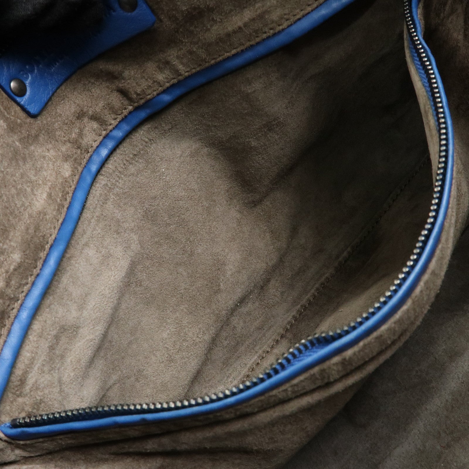 BOTTEGA VENETA Intrecciato Nappa Leather Boston Bag Hand Bag Blue