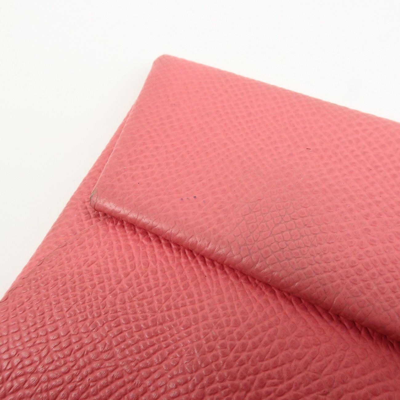 HERMES Bastia Epsom Leather Coin Case A Stamped Rose Azalee Used