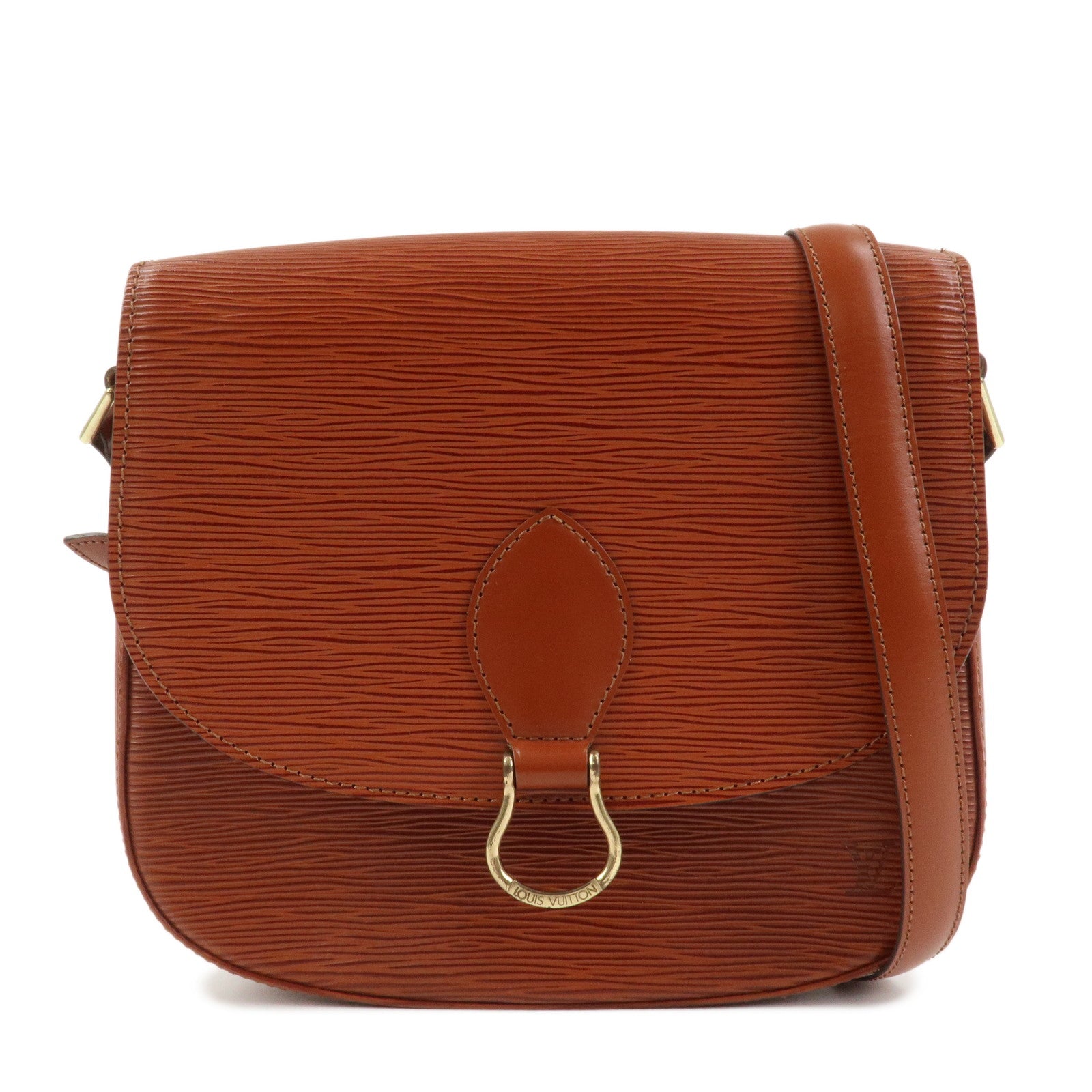 Louis Vuitton Epi Saint Cloud Shoulder Bag Kenya Brown M52193