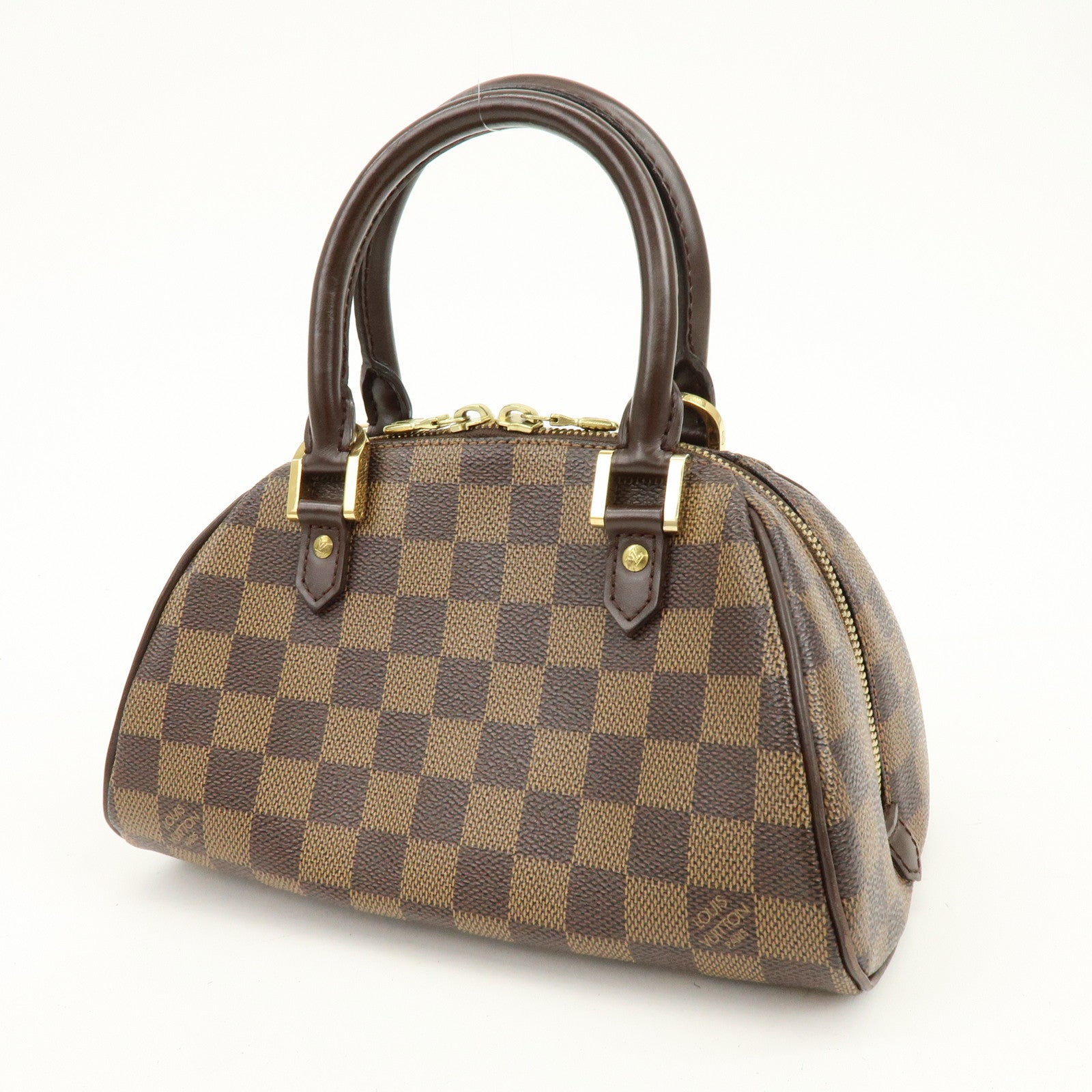 Louis Vuitton Damier Ebene Rivera Mini Hand Bag Brown N41436