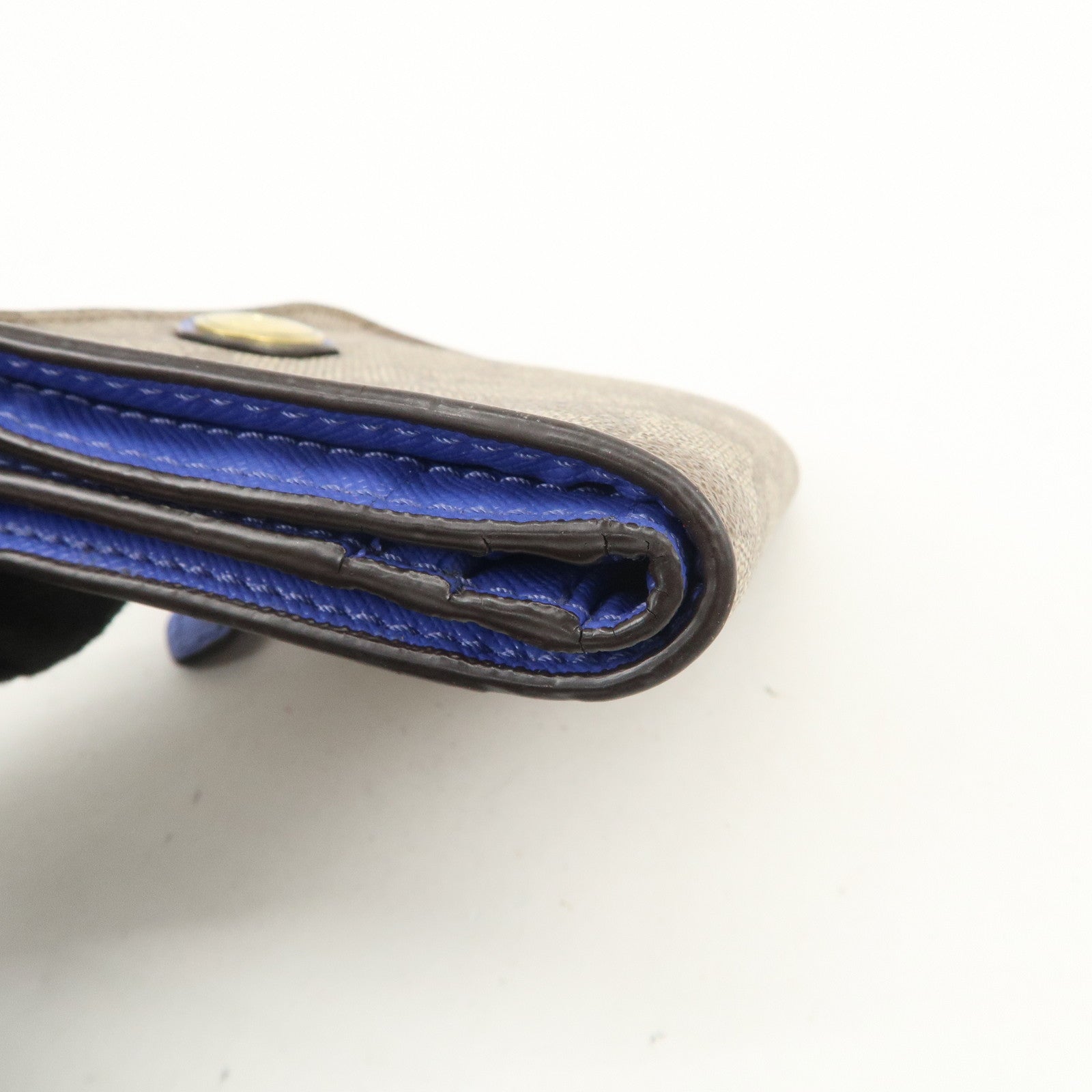 COACH Set of 5 Signature PVC Leather Compact Wallets Brown Red