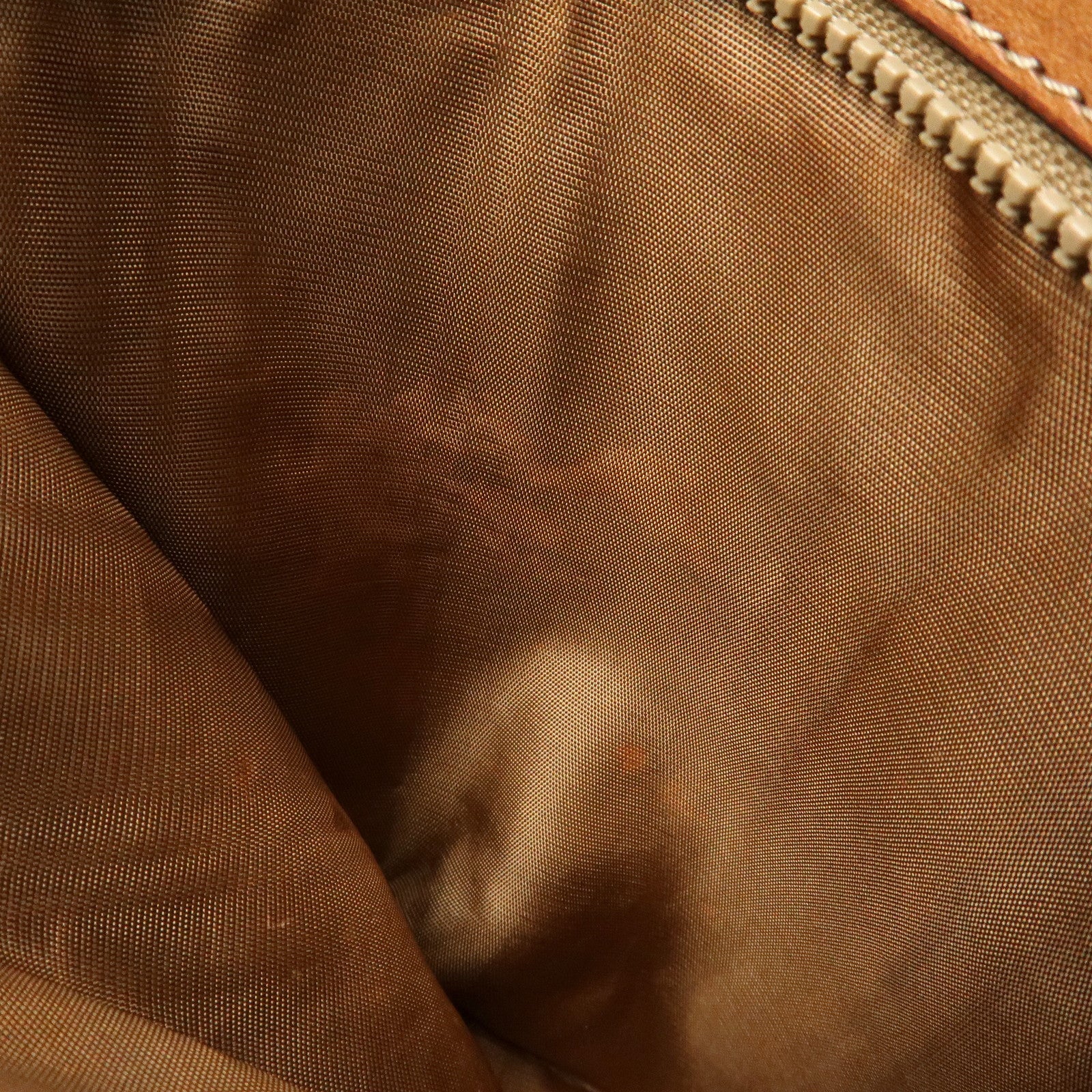 CELINE Macadam Leather 2WAY Bag Hand Bag Shoulder Bag Brown