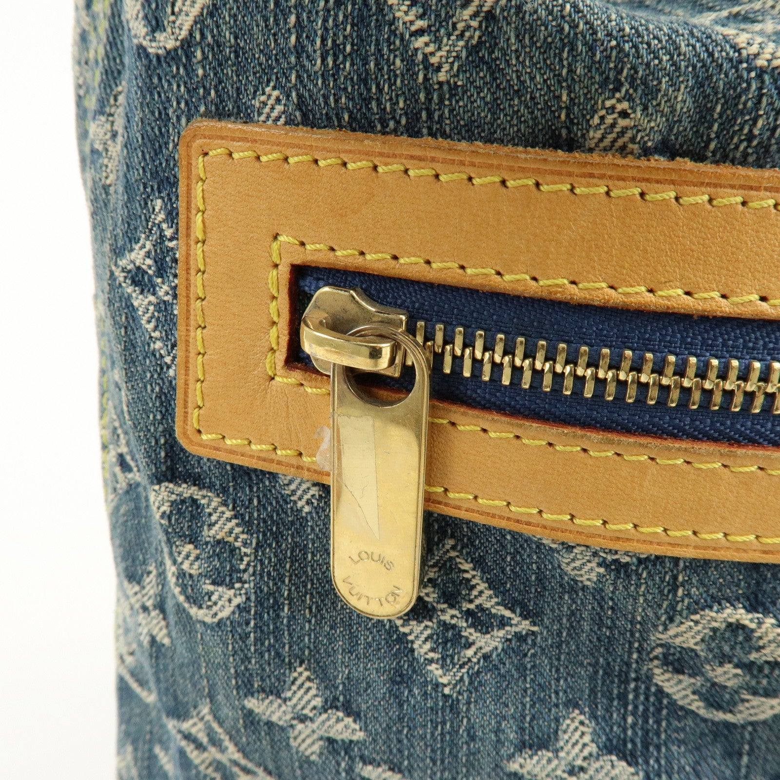 Louis Vuitton Monogram Denim Baggy GM Shoulder Bag Blue M95048