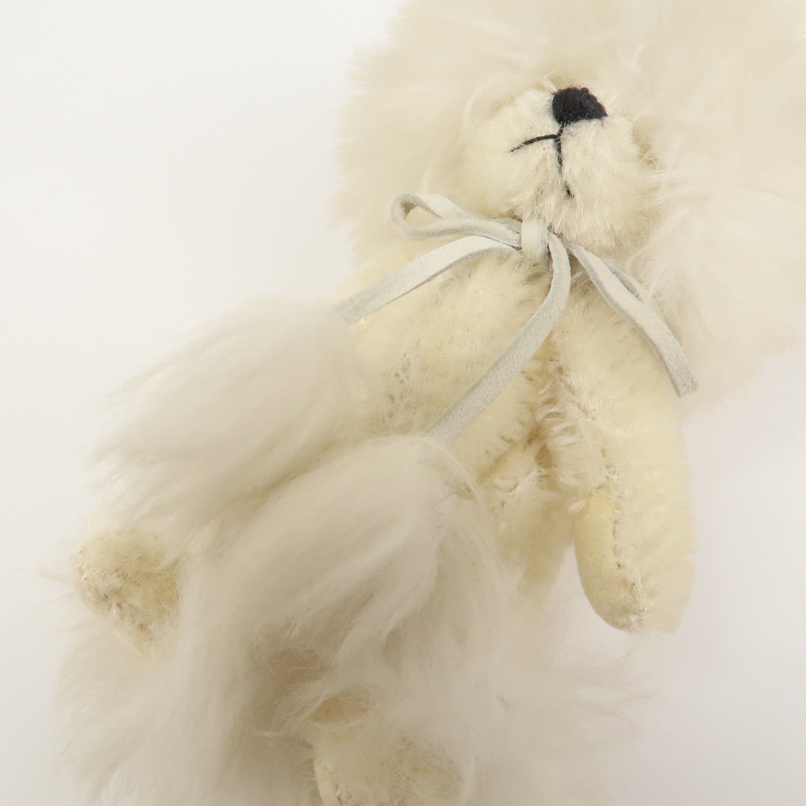 PRADA Teddy Bear Bag Charm Key Charm Ivory