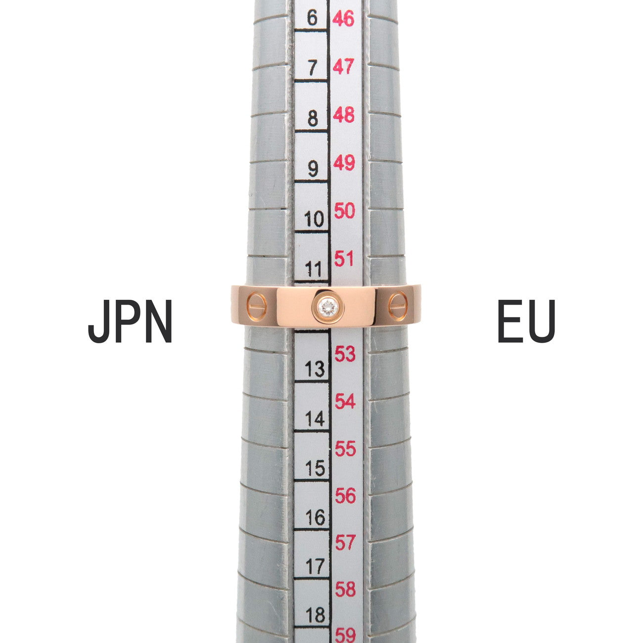 Cartier Mini Love 1P Diamond Ring K18 750PG Rose Gold #52 US6 EU52