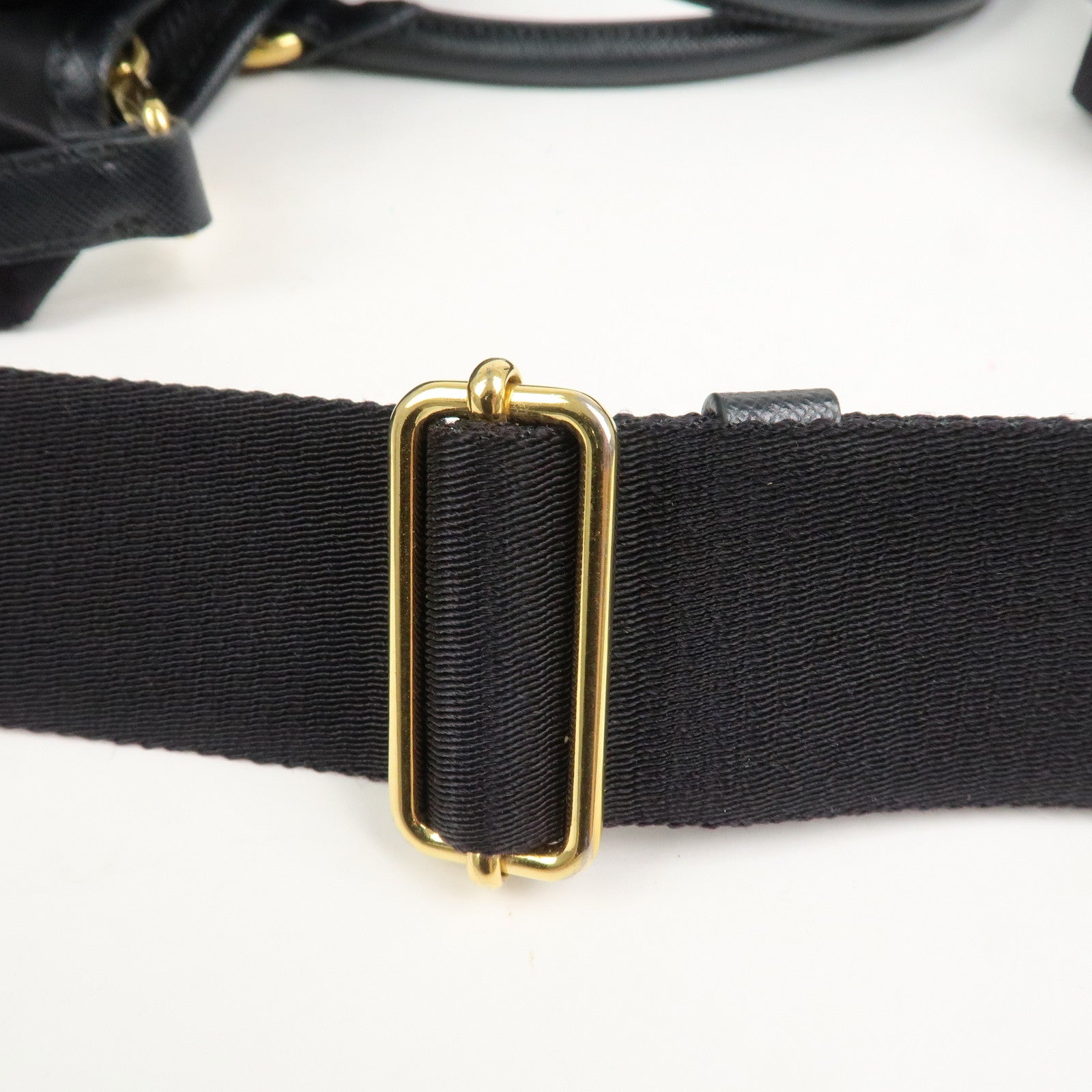 PRADA Logo Nylon Leather 2Way Hand Bag Shoulder Bag Black 1BA173