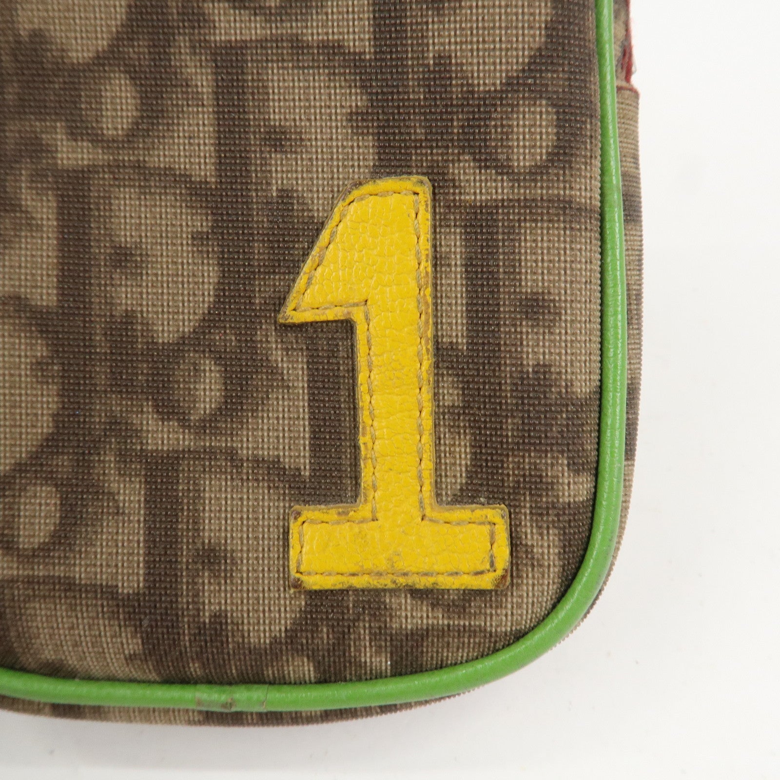 Christian Dior Rasta Trotter PVC Leather Pouch Cosmetic Pouch Brown