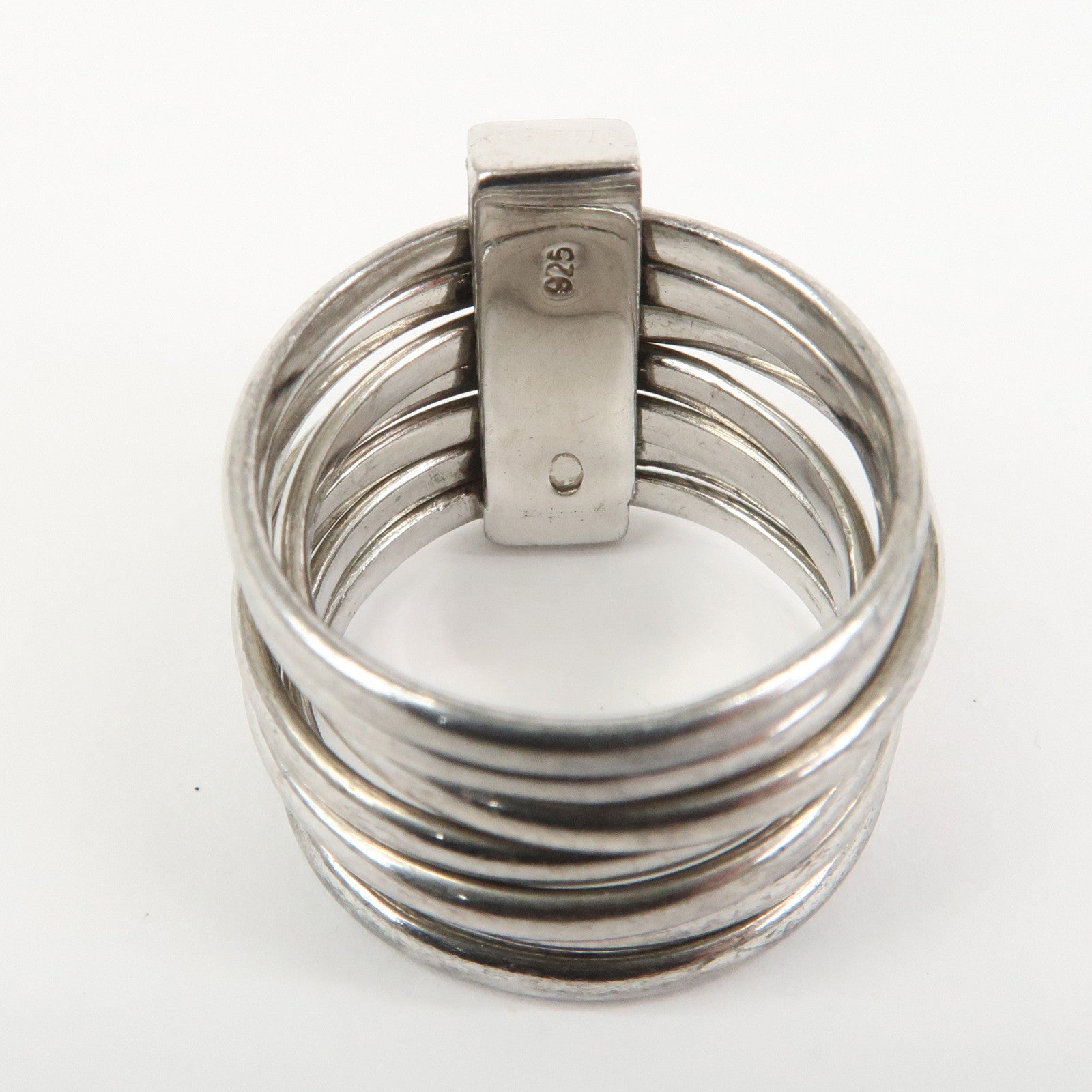 Christian Dior Logo Multi Band Ring SV925 Silver US6.5 EU53.5