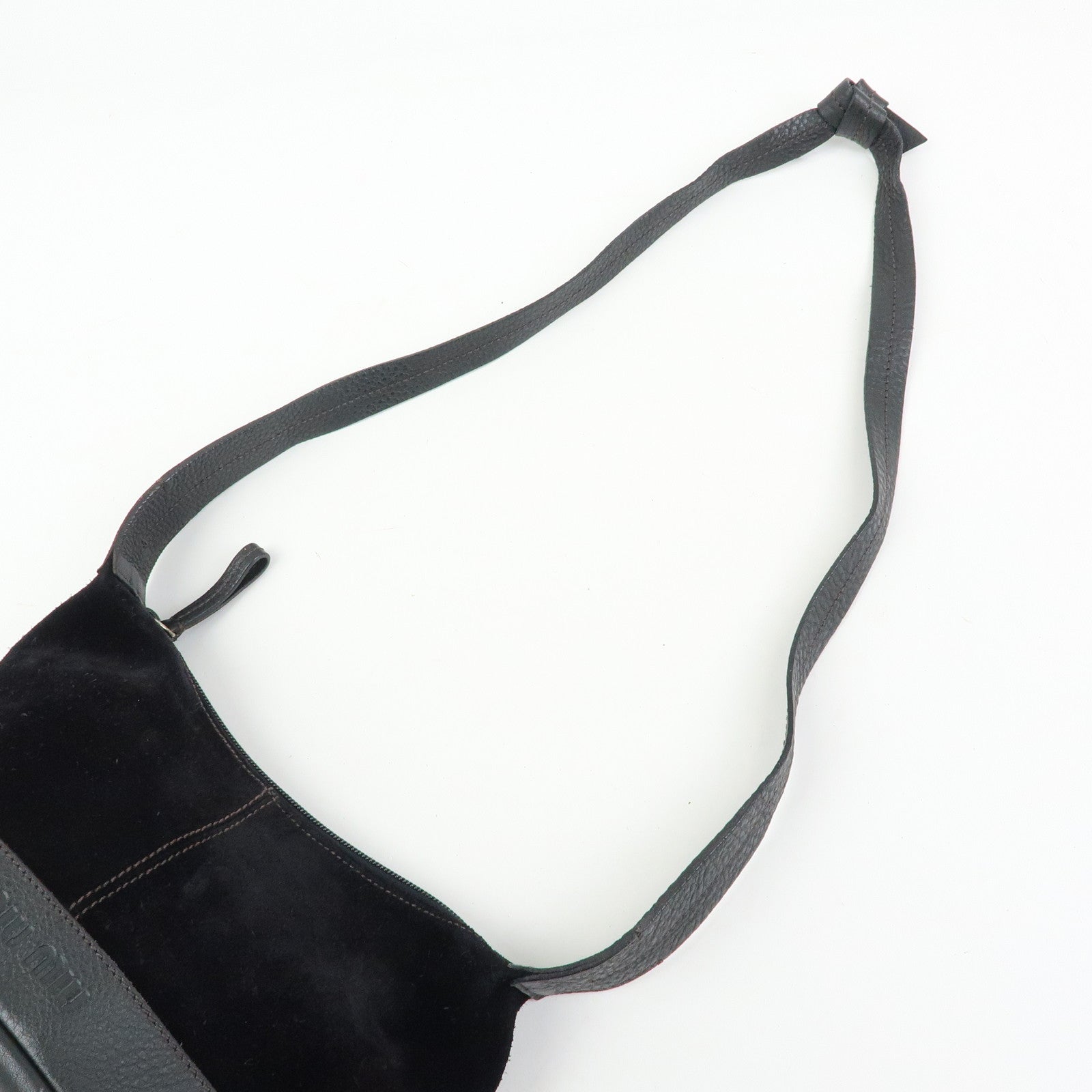 MIU MIU Suede Leather Shoulder Bag Crossbody Bag Black