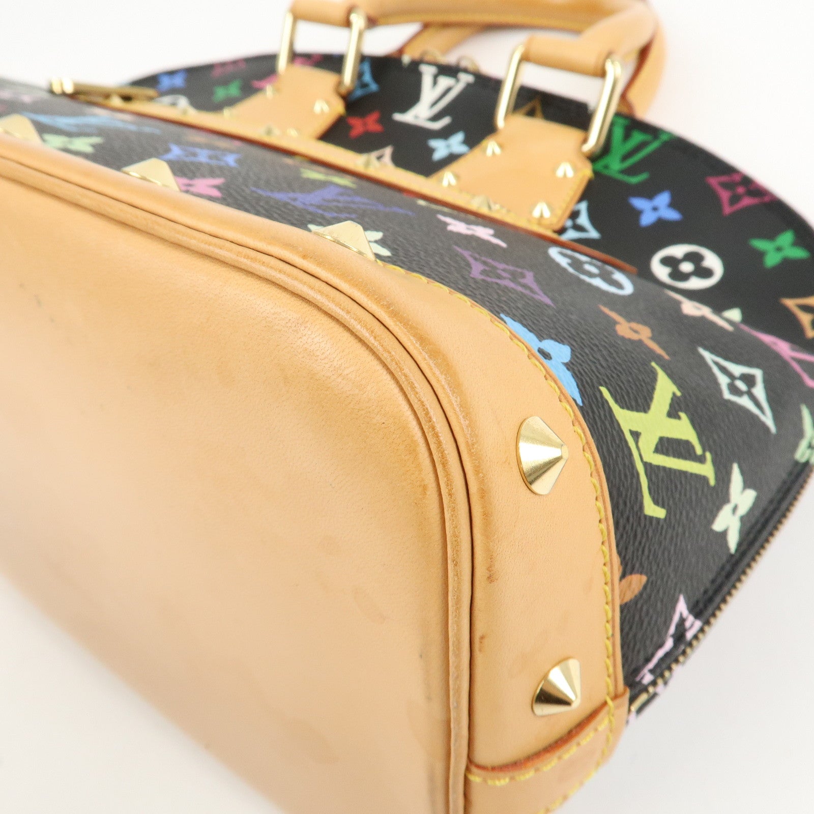 Louis Vuitton Monogram Multicolor Alma Hand Bag Noir M92646