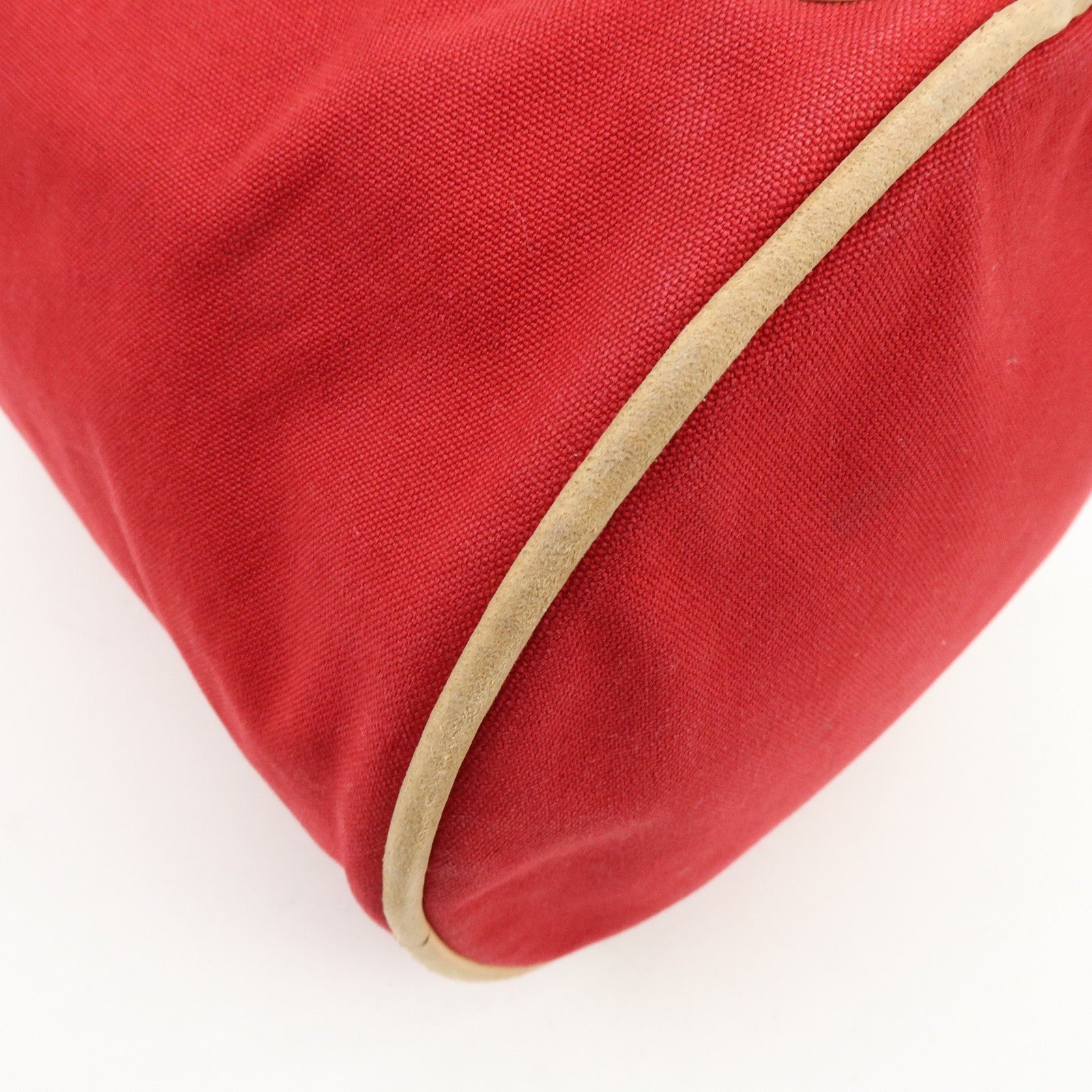 HERMES Canvas Leather Polochon Mimil PM Drawstring Shoulder Bag