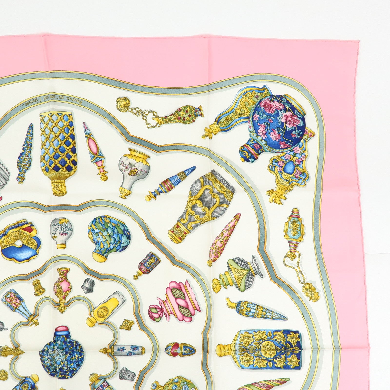 HERMES Carre 90 Silk 100% Pourvu qu'on ait l'ivresse Scarf Pink