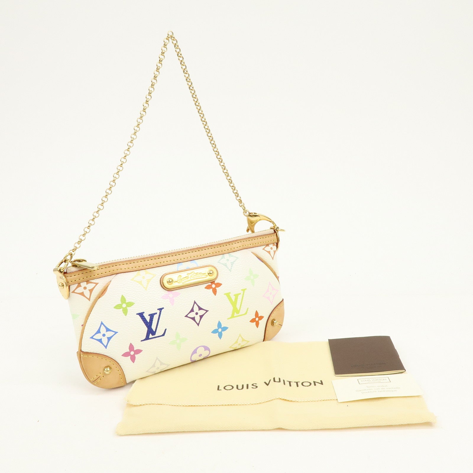 Louis Vuitton Monogram Multicolor Pochette Milla MM Blanc M60096