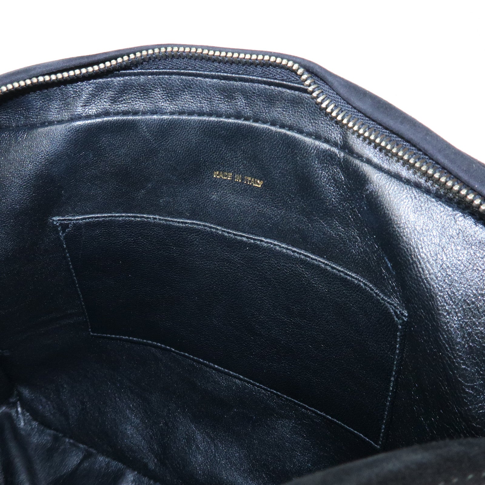 CHANEL Matelasse COCO Mark Suede Shoulder Crossbody Bag Black