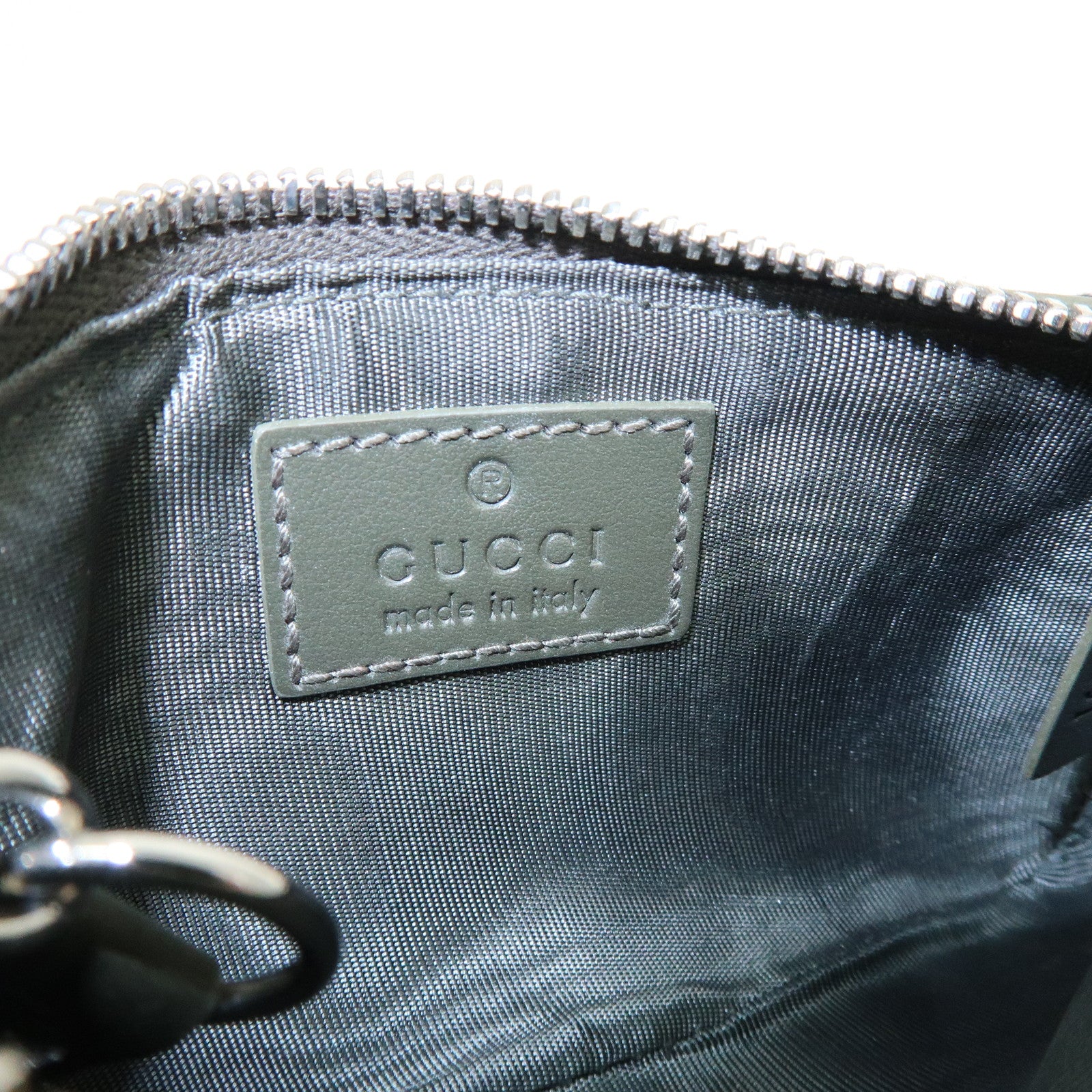 GUCCI Trim GG Supreme PVC Coin Case Card Case Khaki