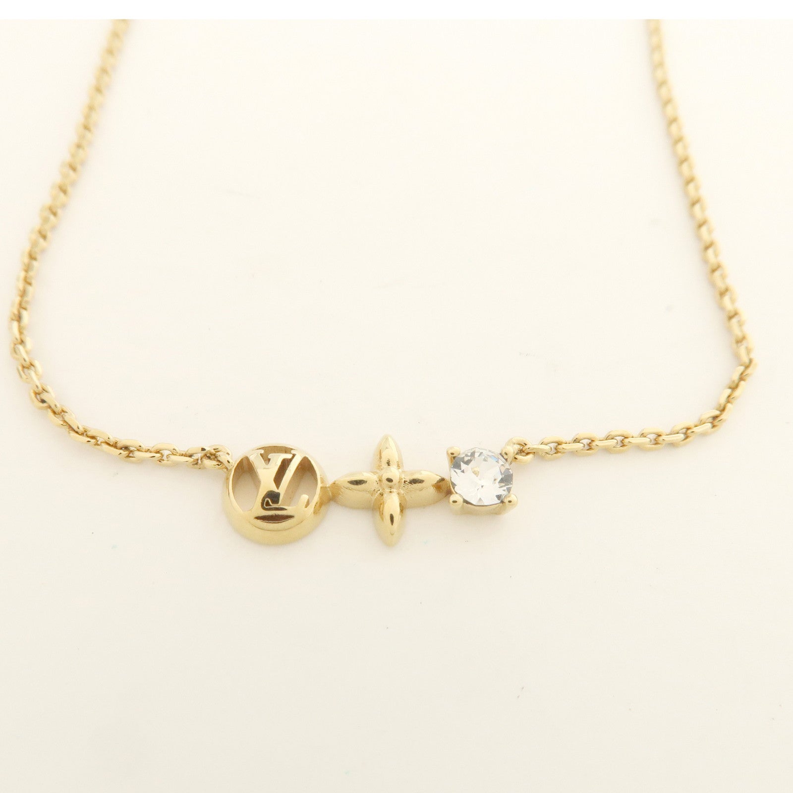 Louis Vuitton Petit Louis Metal Necklace LV Charm Gold M00368