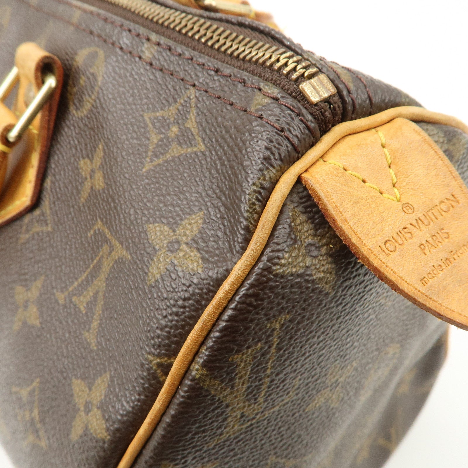 Louis Vuitton Monogram Speedy 30 Boston Bag Hand Bag Brown M41526 Used