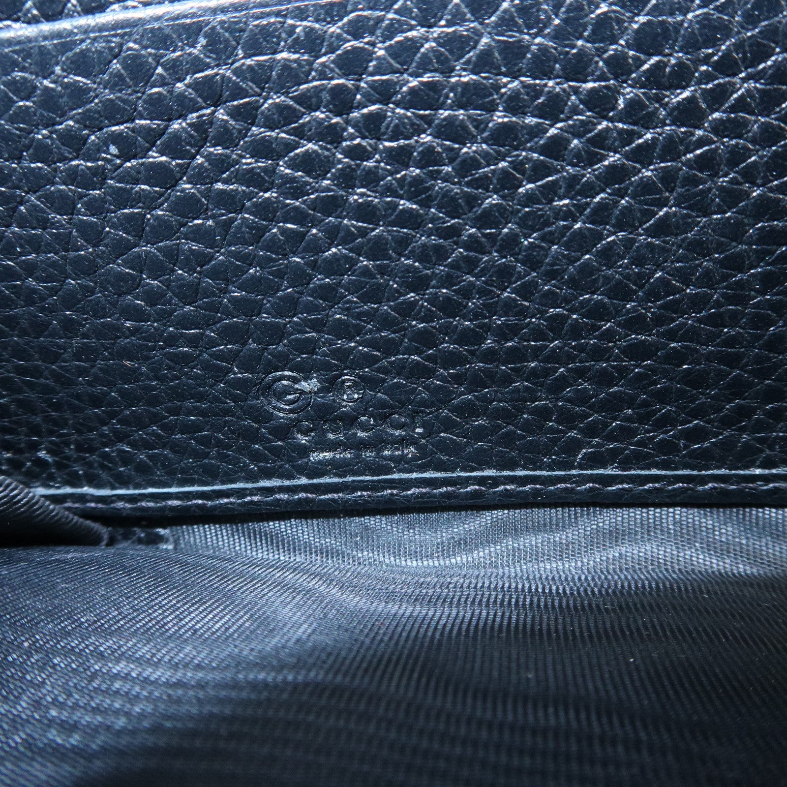 GUCCI SOHO Leather Zip Around Long Wallet Black Used