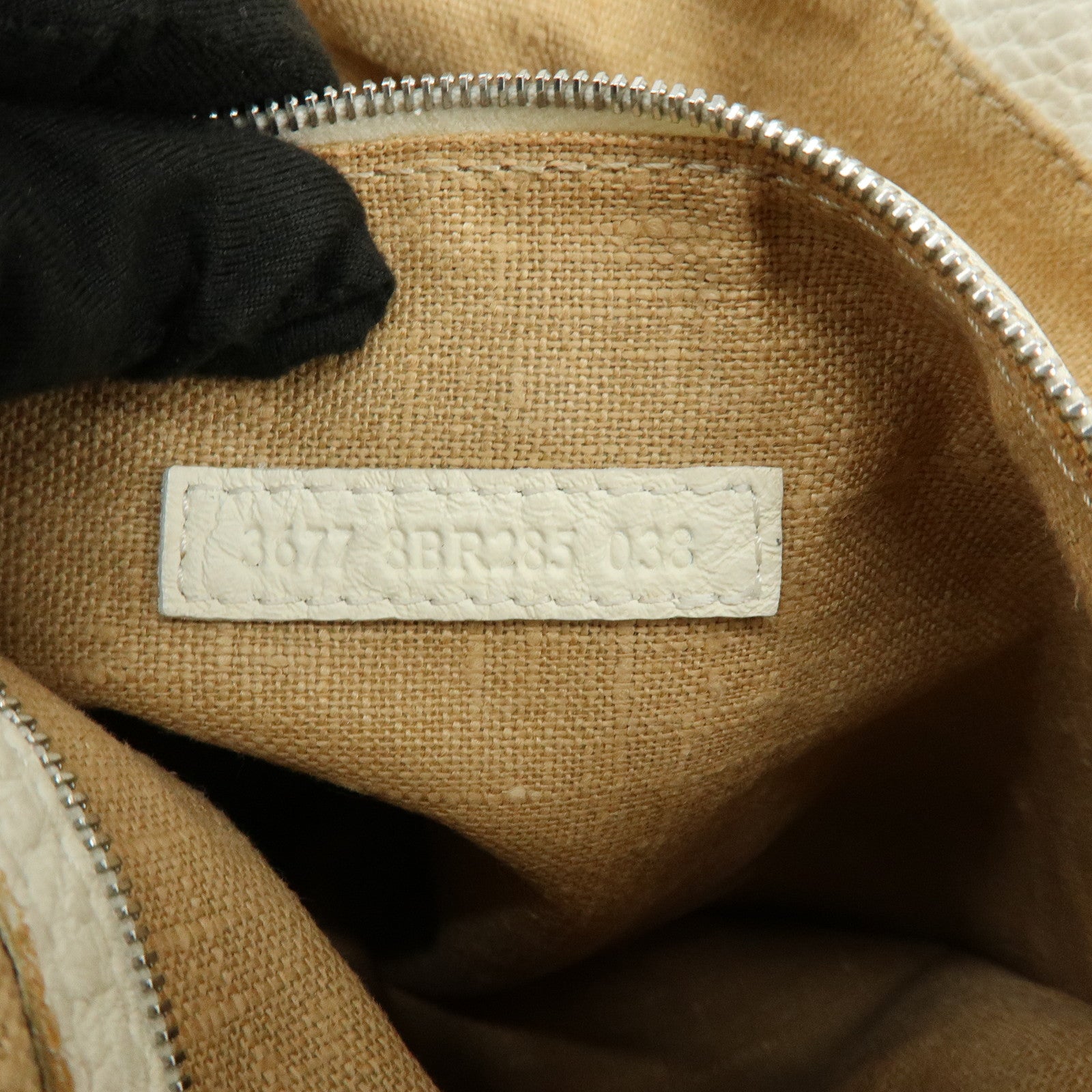 FENDI Unborn Calf Leather Tote Bag Leopard White Beige 8BR285