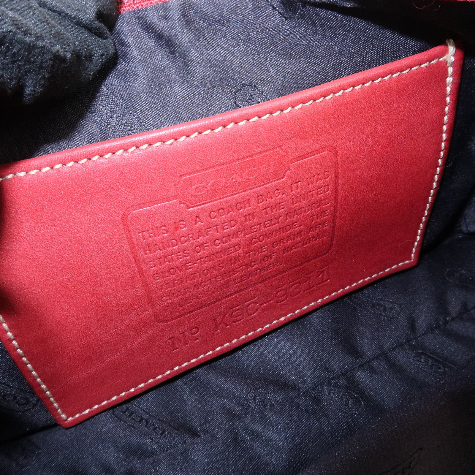 COACH Set Of 3 Leather Canvas Hand Bag Shoulder bag Red Navy White