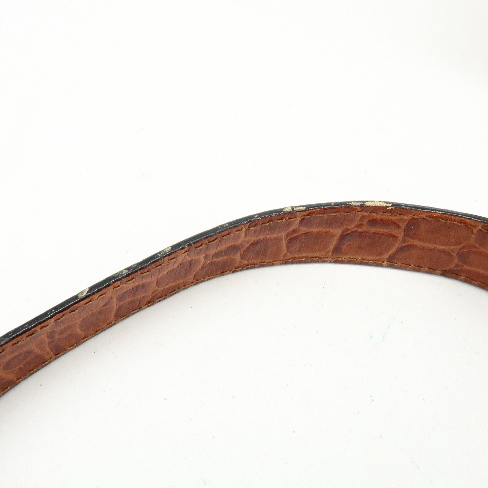 Ferragamo Gancini Embossed Leather Shoulder Crossbody Bag Brown