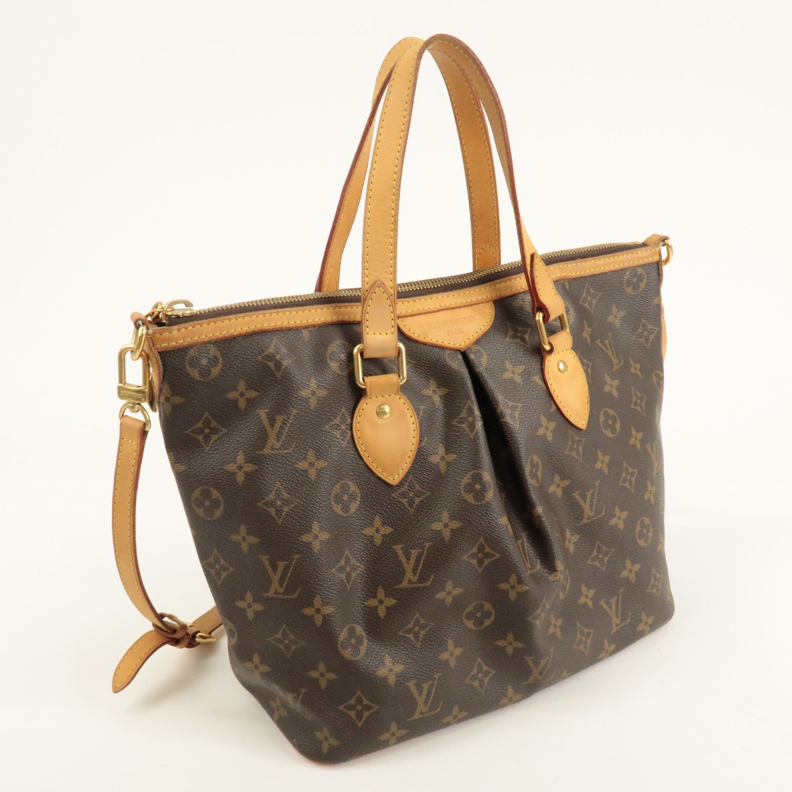 Louis Vuitton Monogram Palermo PM 2Way Hand Bag Brown M40145