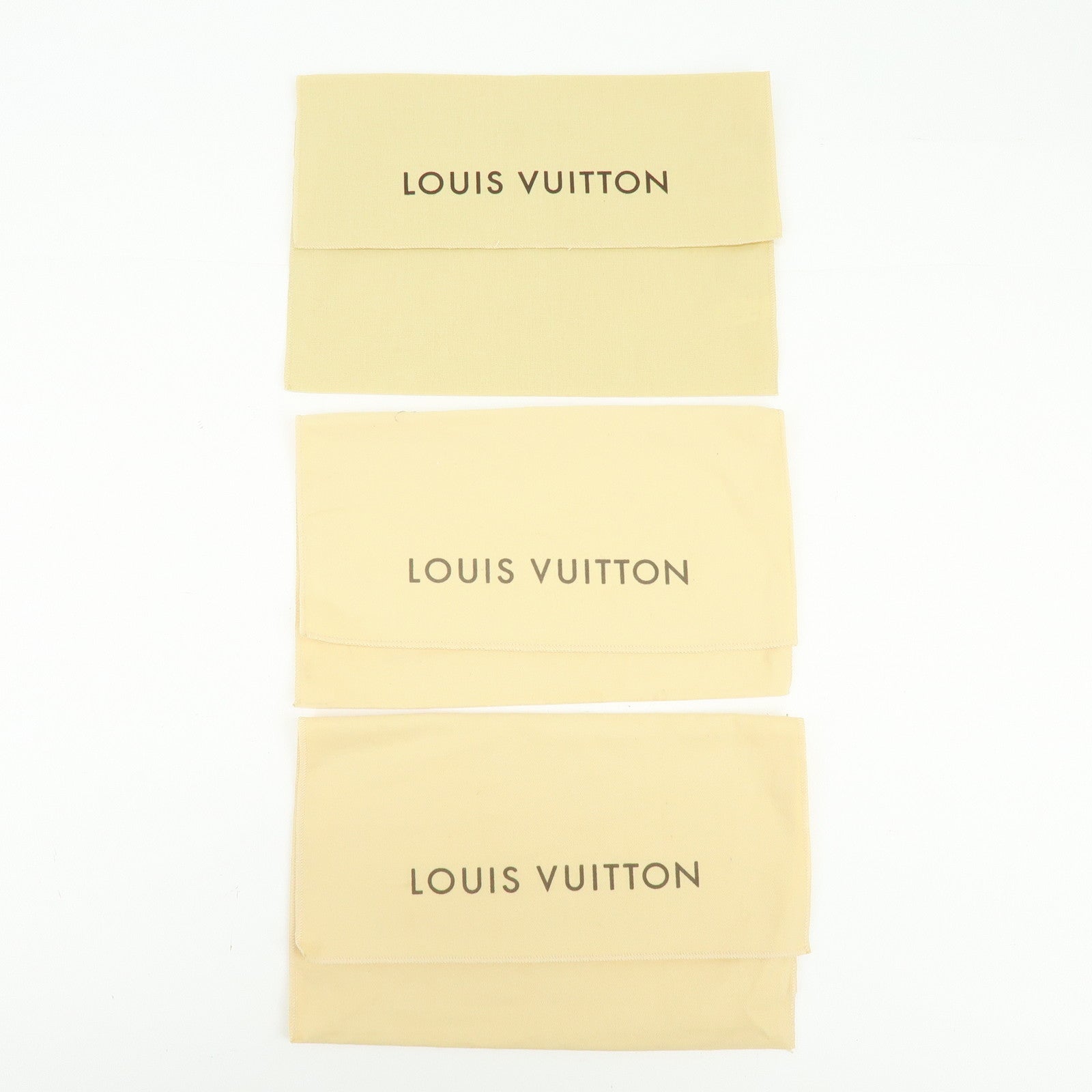 Louis Vuitton Set of 13 Dust Bag Storage Bag Flap Style Beige