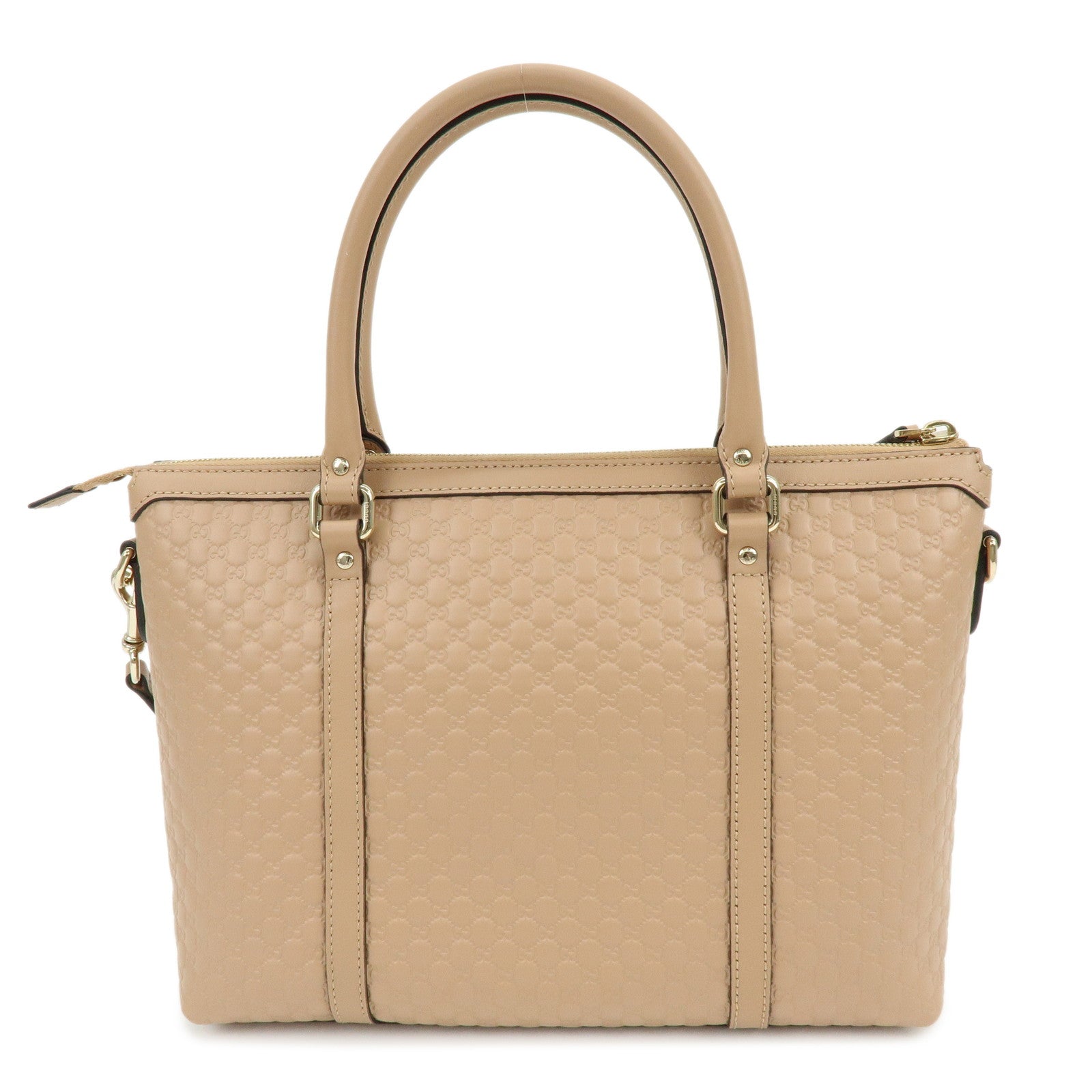 GUCCI Microguccissima Leather 2Way Hand Shoulder Bag Beige 449656