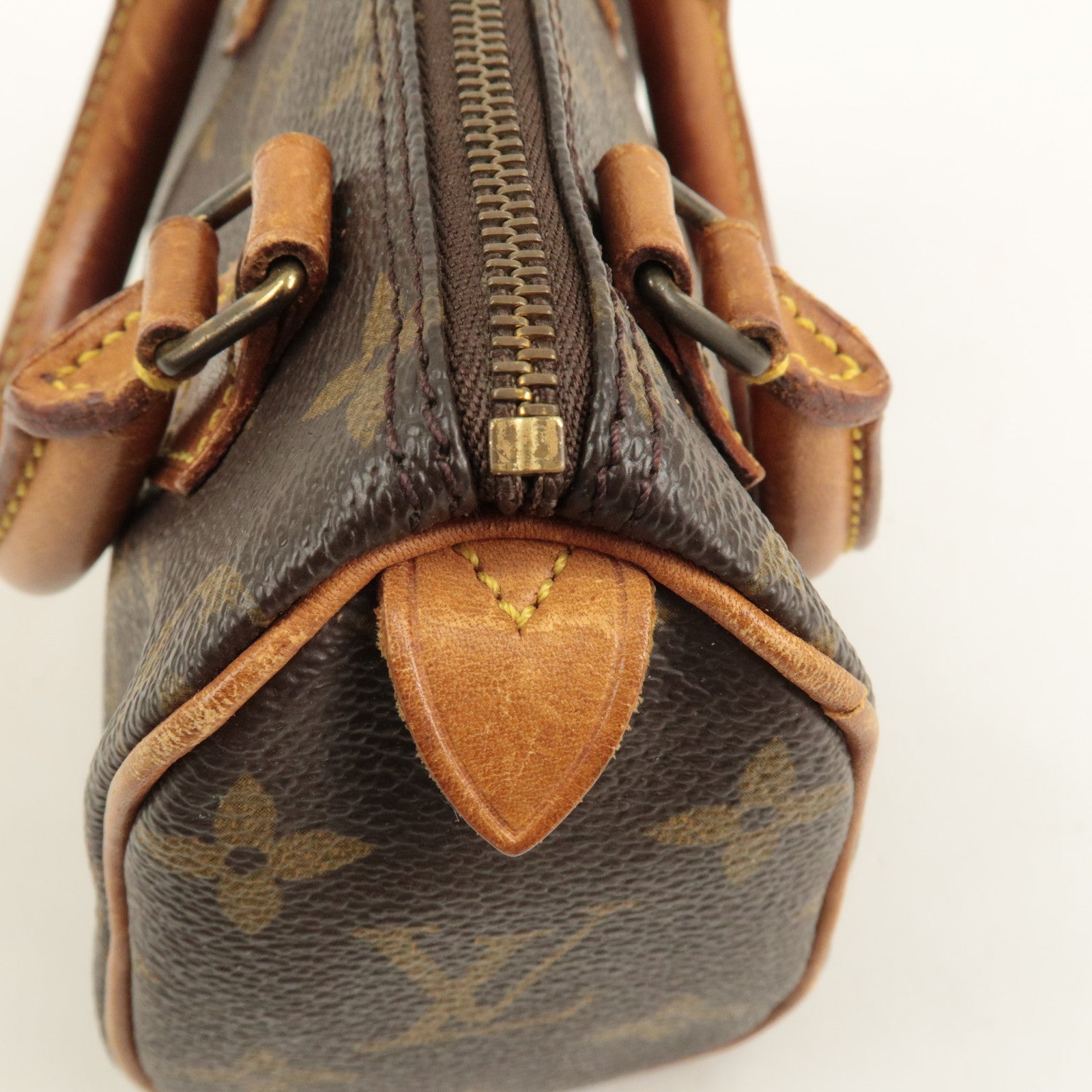 Louis Vuitton Monogram Mini Speedy Hand Bag Brown M41534 Used