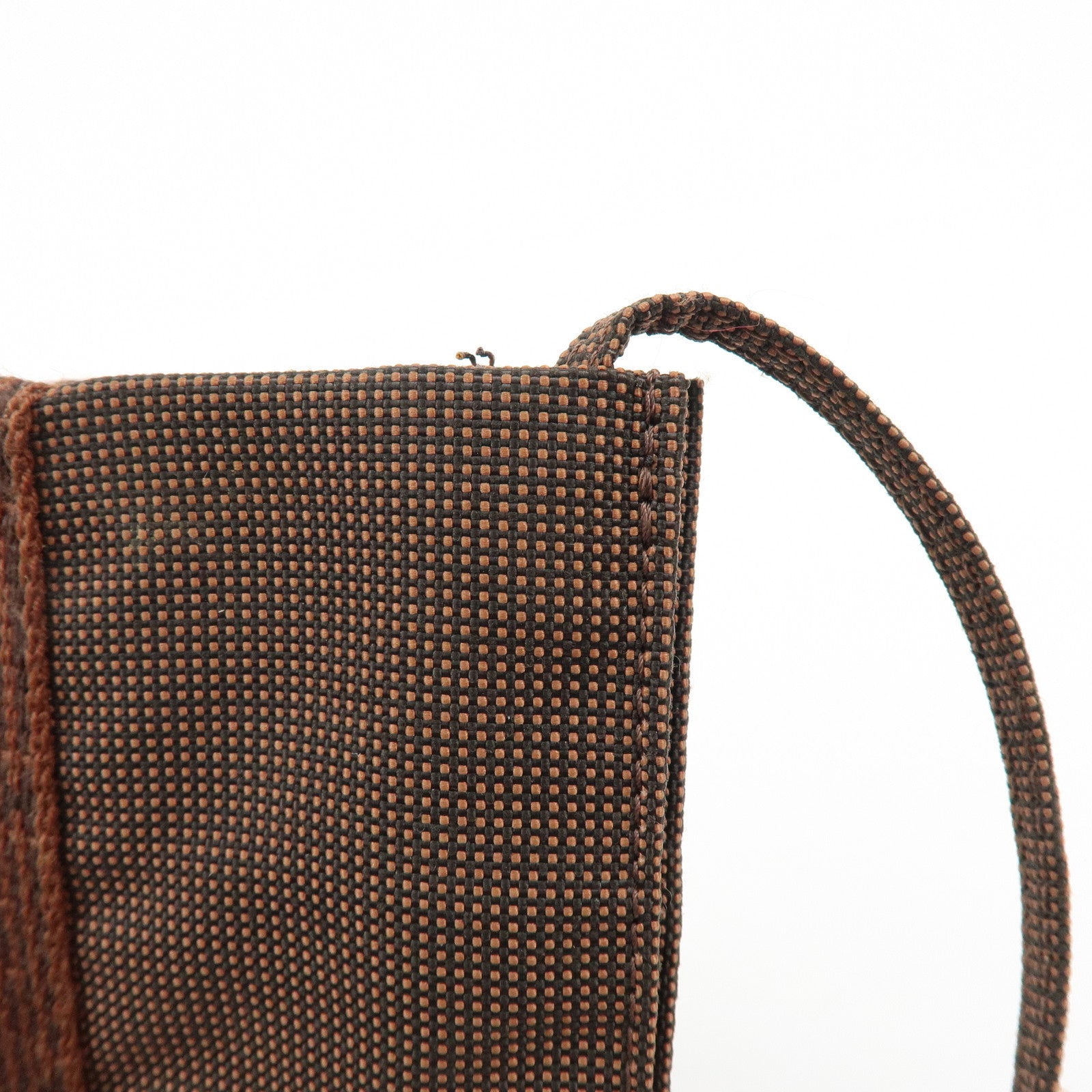 HERMES Herline Canvas Shoulder Bag Crossbody Bag Brown