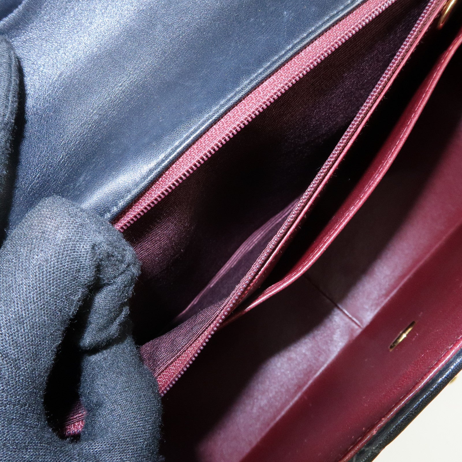 CHANEL Matelasse COCO Mark Chain Lamb Skin Shoulder Bag A01094