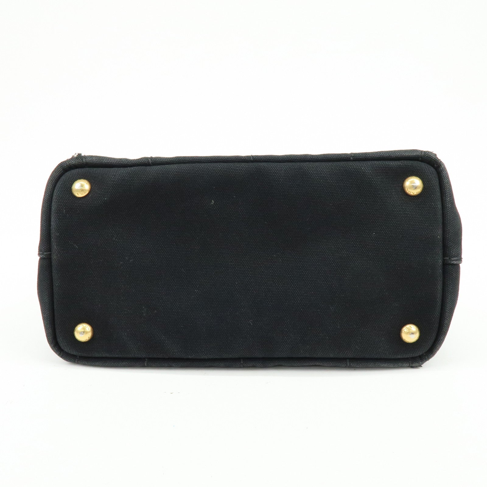 PRADA Triangle Logo Canapa Mini 2Way Hand Shoulder Bag Black B2439G