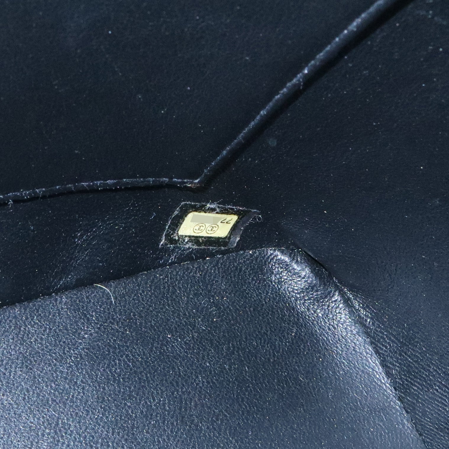 CHANEL Matelasse Caviarskin Medalion Tote Bag Hand Bag Black A01804 Used