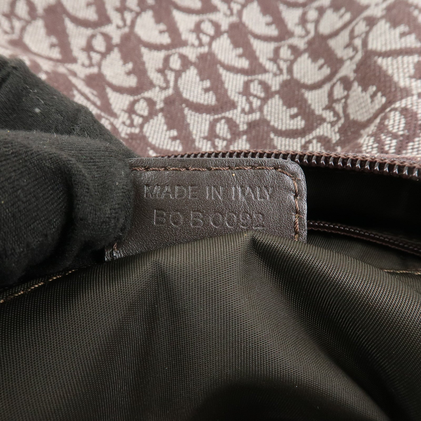 Christian Dior Trotter Jacguard Canvas Shoulder Crossbody Bag Brown